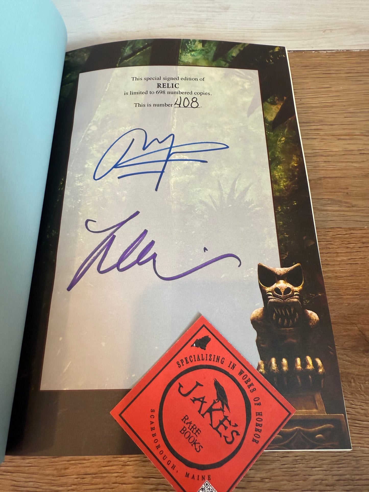 Douglas Preston, Relic, Signed/Limited #408, Cemetery Dance