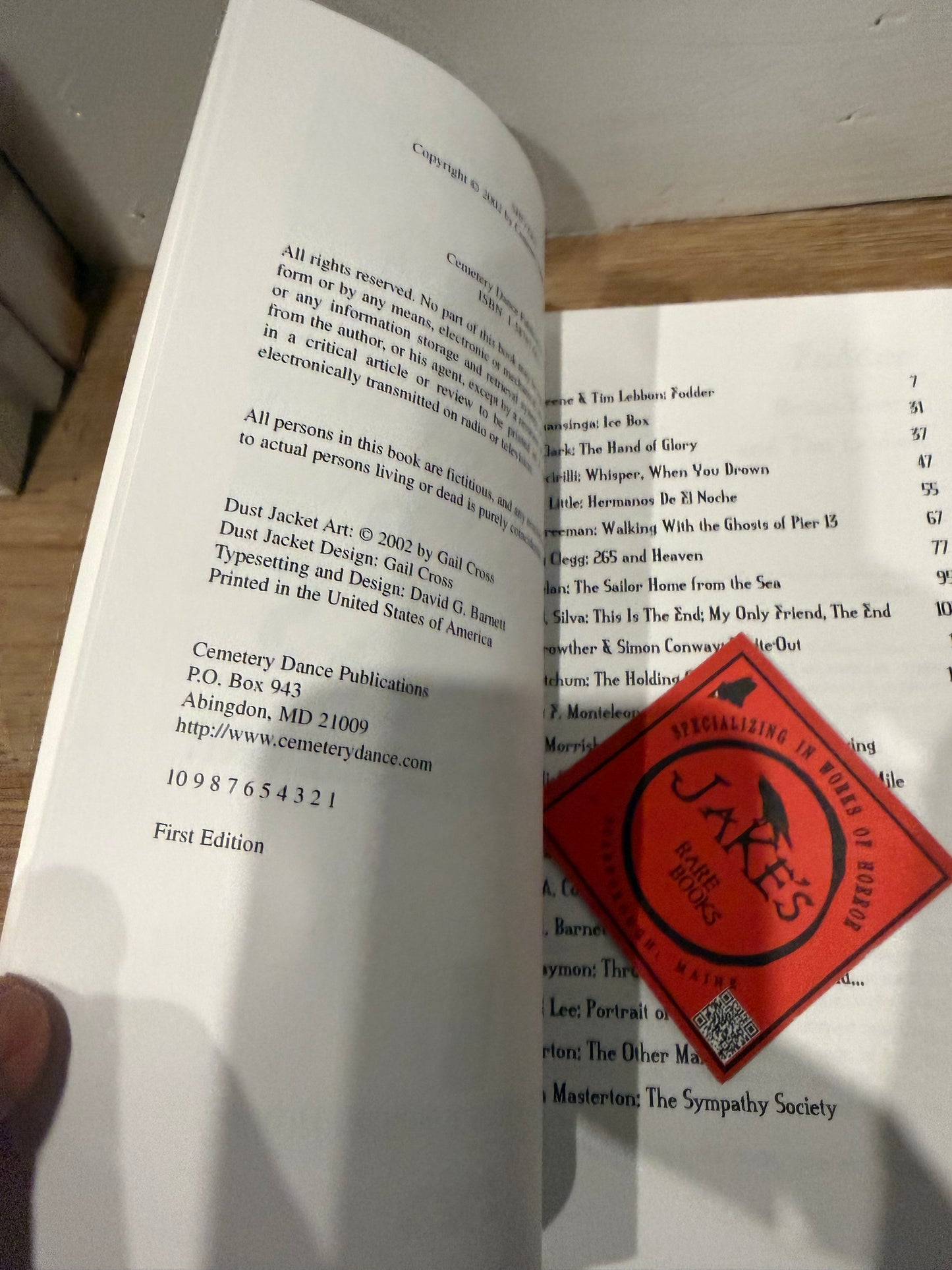 Shivers, Edited by Richard Chizmar, Cemetery Dance