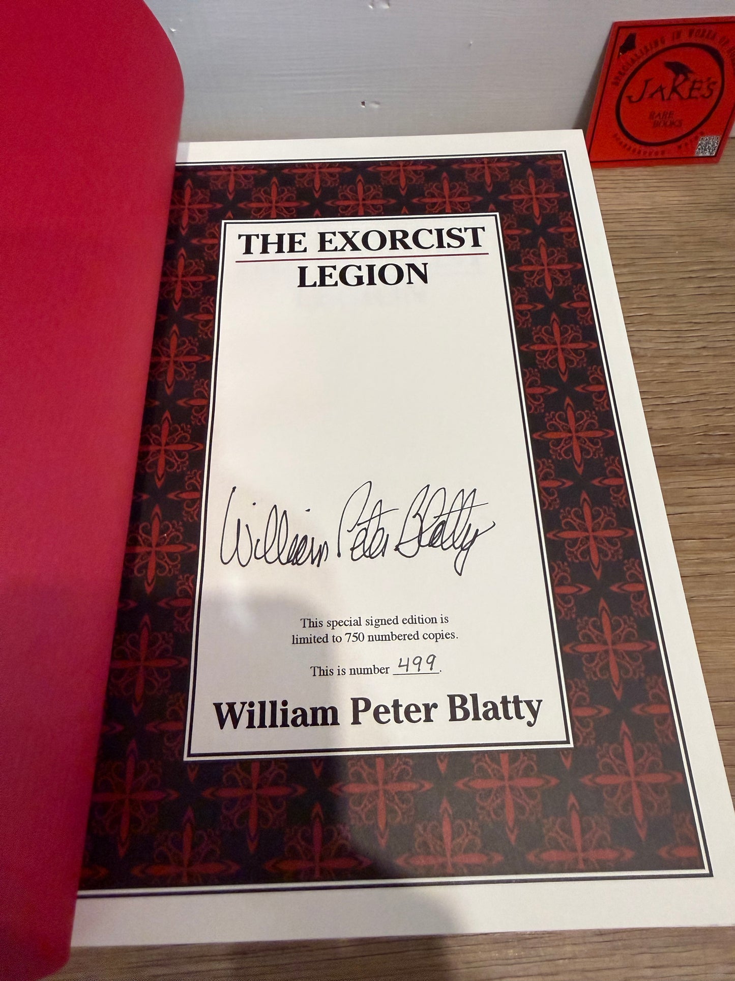 William Peter Blatty, Exorcist/Legion, Signed Limited #499, Cemetery Dance