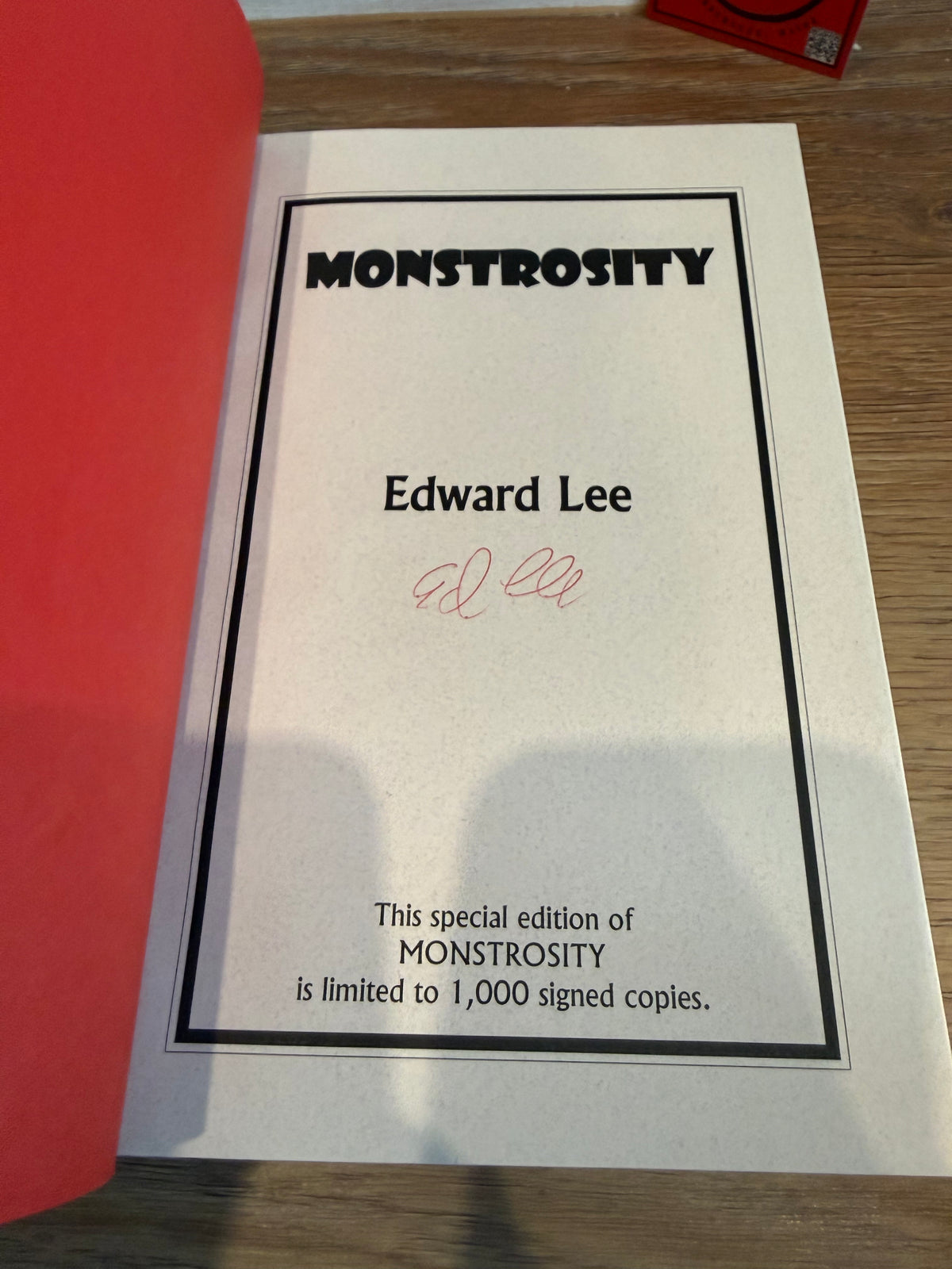 Edward Lee, Monstrosity, Signed Limited Edition, Cemetery Dance