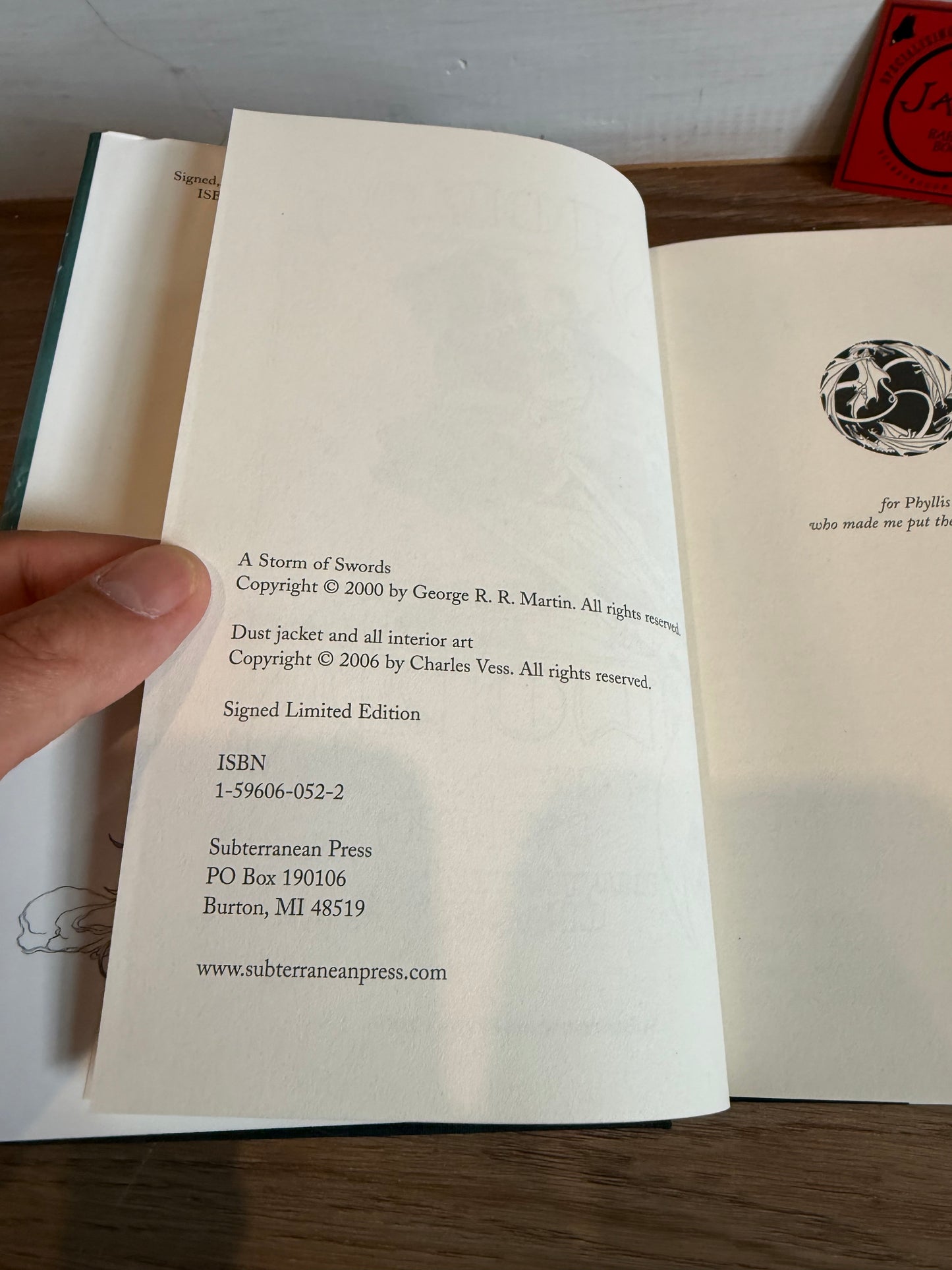 George R.R. Martin, Storm of Swords, Signed Limited Publisher’s Copy, Subterranean Press