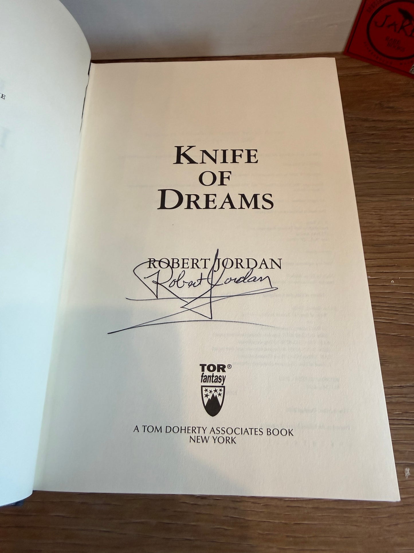 Robert Jordan, Knife of Dreams, Signed First Edition, Tor Publishing
