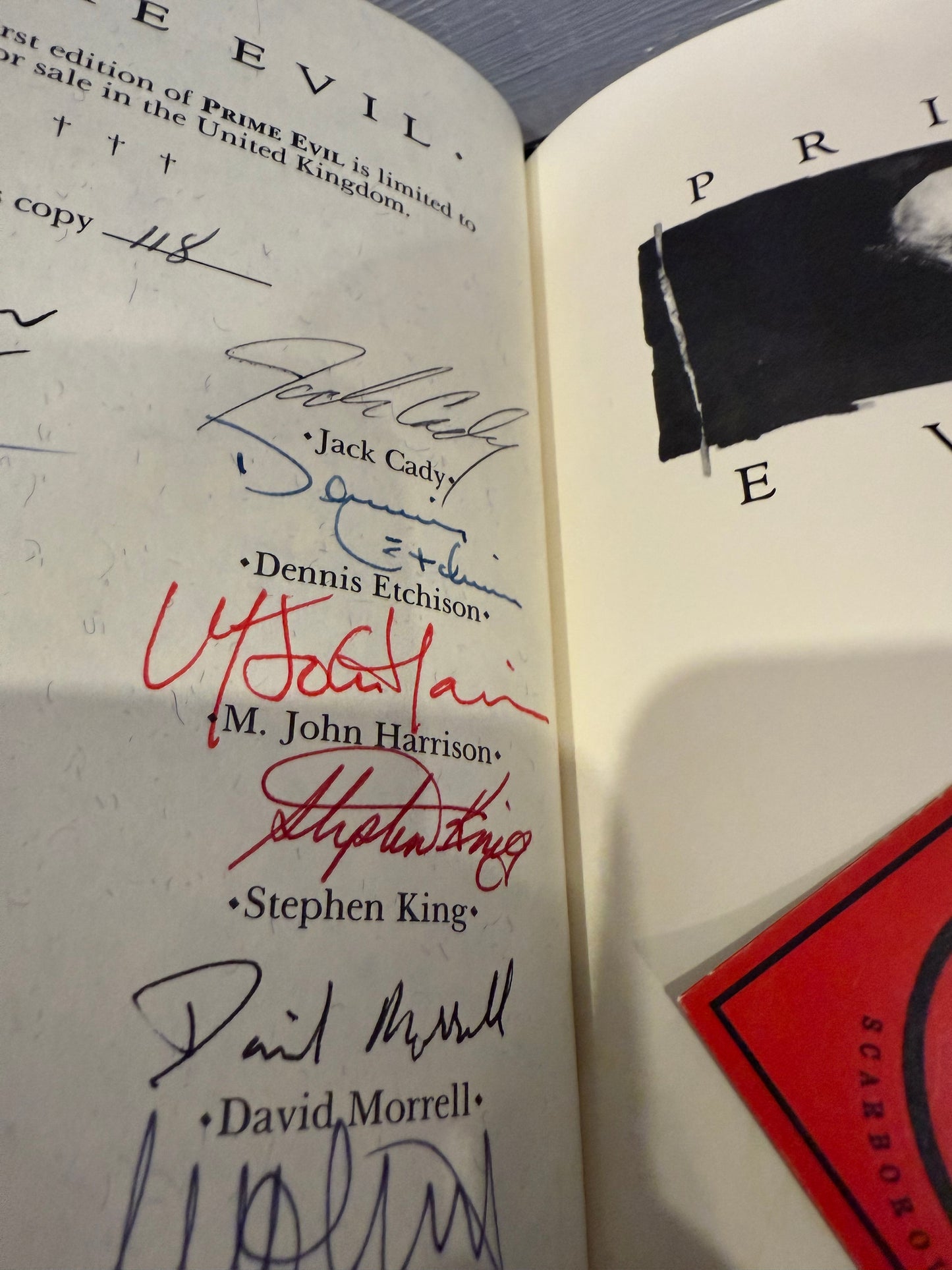 Stephen King, Prime Evil, UK Signed/Limited #118, Bantam Press