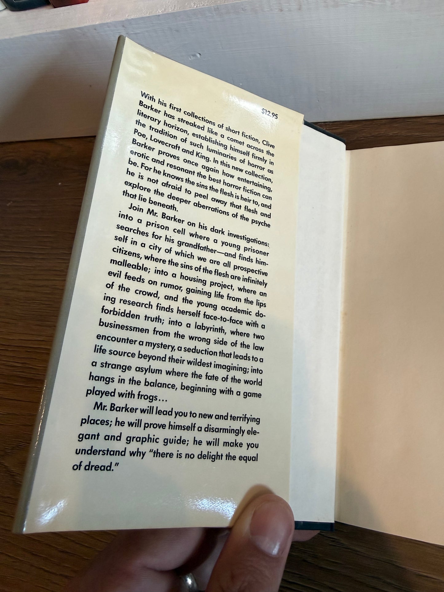 Clive Barker, In the Flesh, First Edition, Poseidon Press