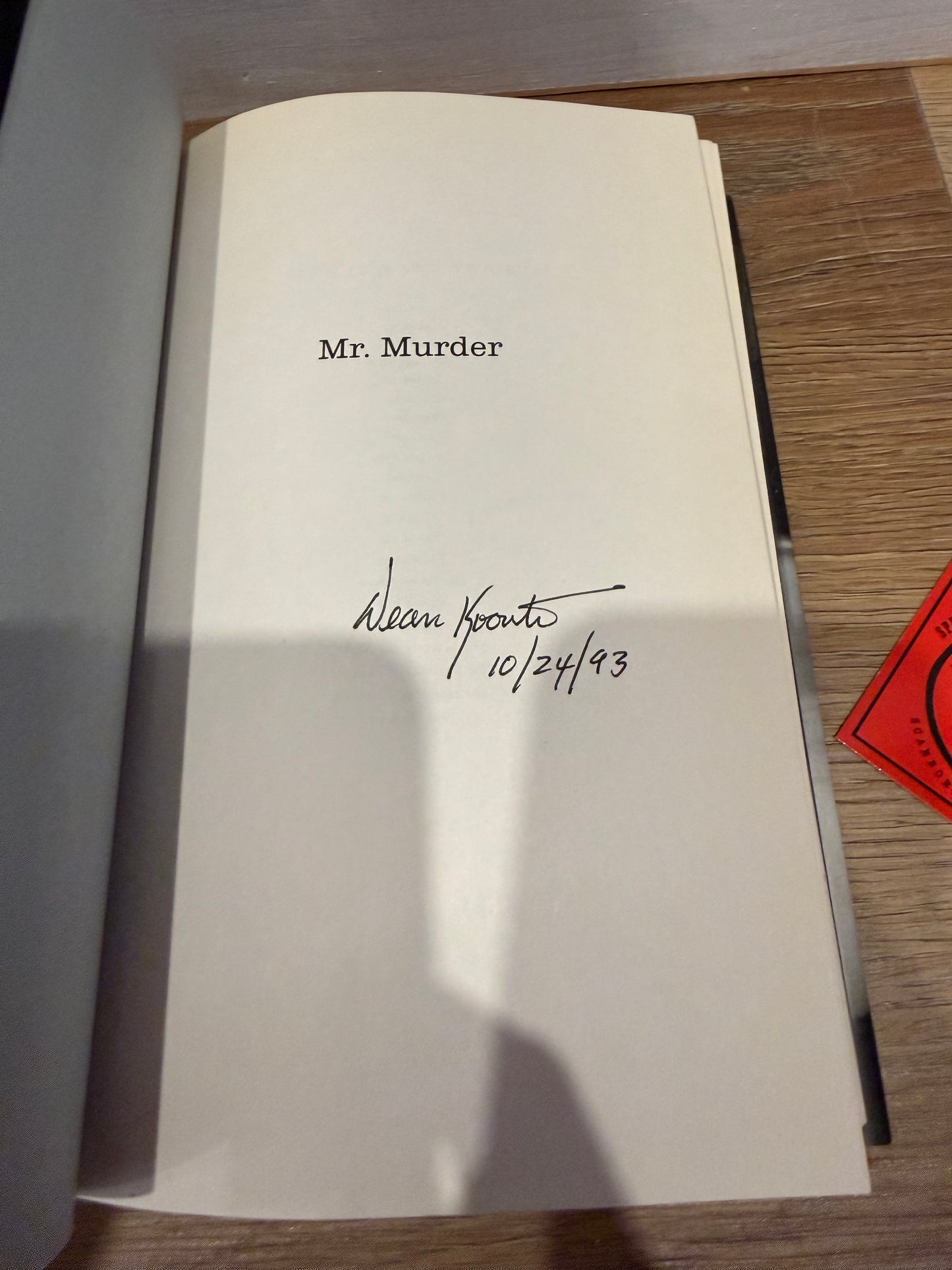 Dean Koontz, Mr. Murder, First Edition SIGNED, Putnam Press