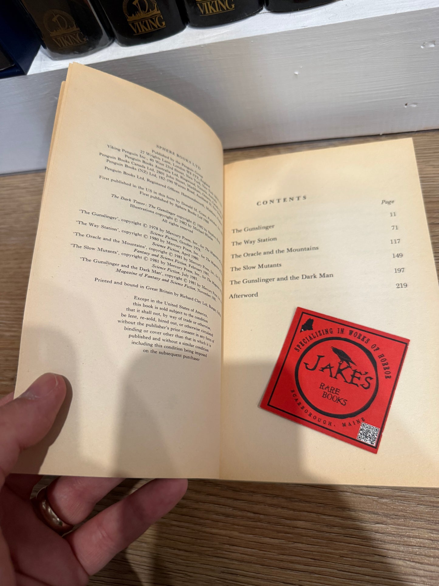 Stephen King, Gunslinger First Edition, Sphere Publications