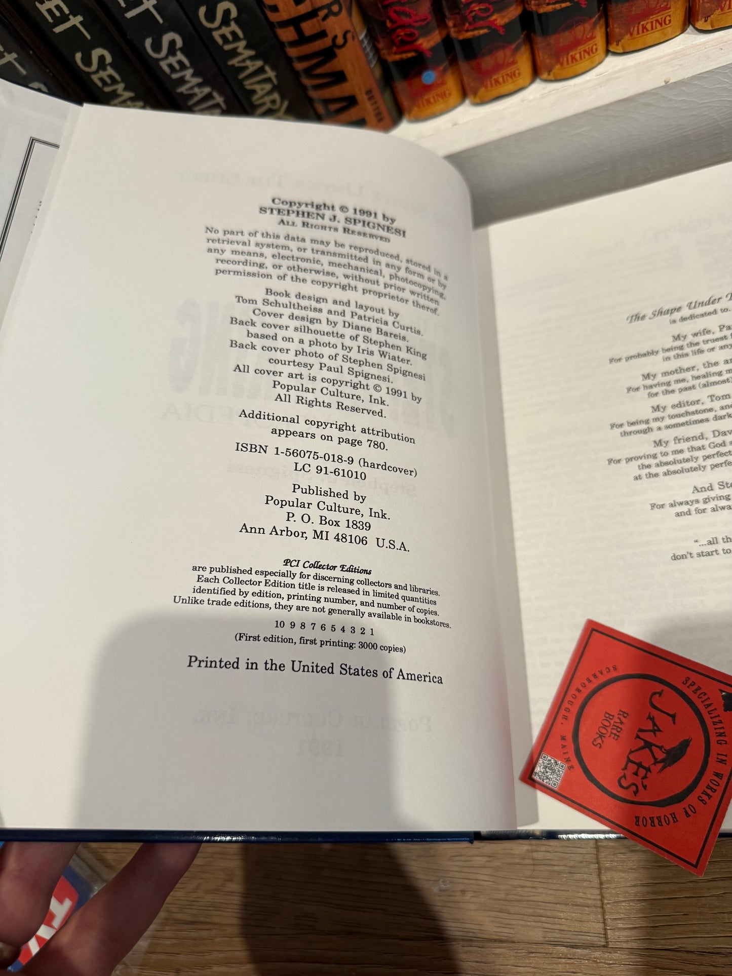 Stephen Spignesi, The Shape Under the Sheet, The Complete Stephen King Encyclopedia