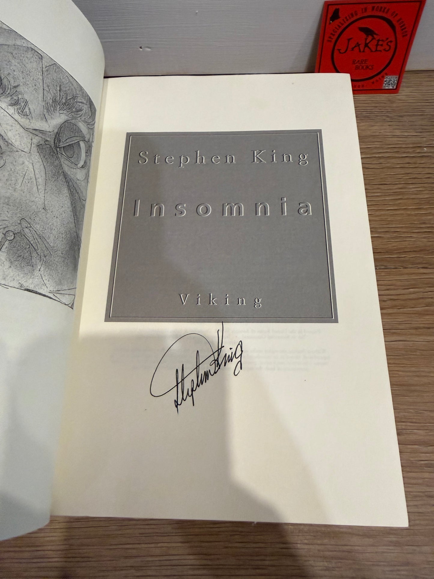 Stephen King, Insomnia, Signed First Edition, Viking