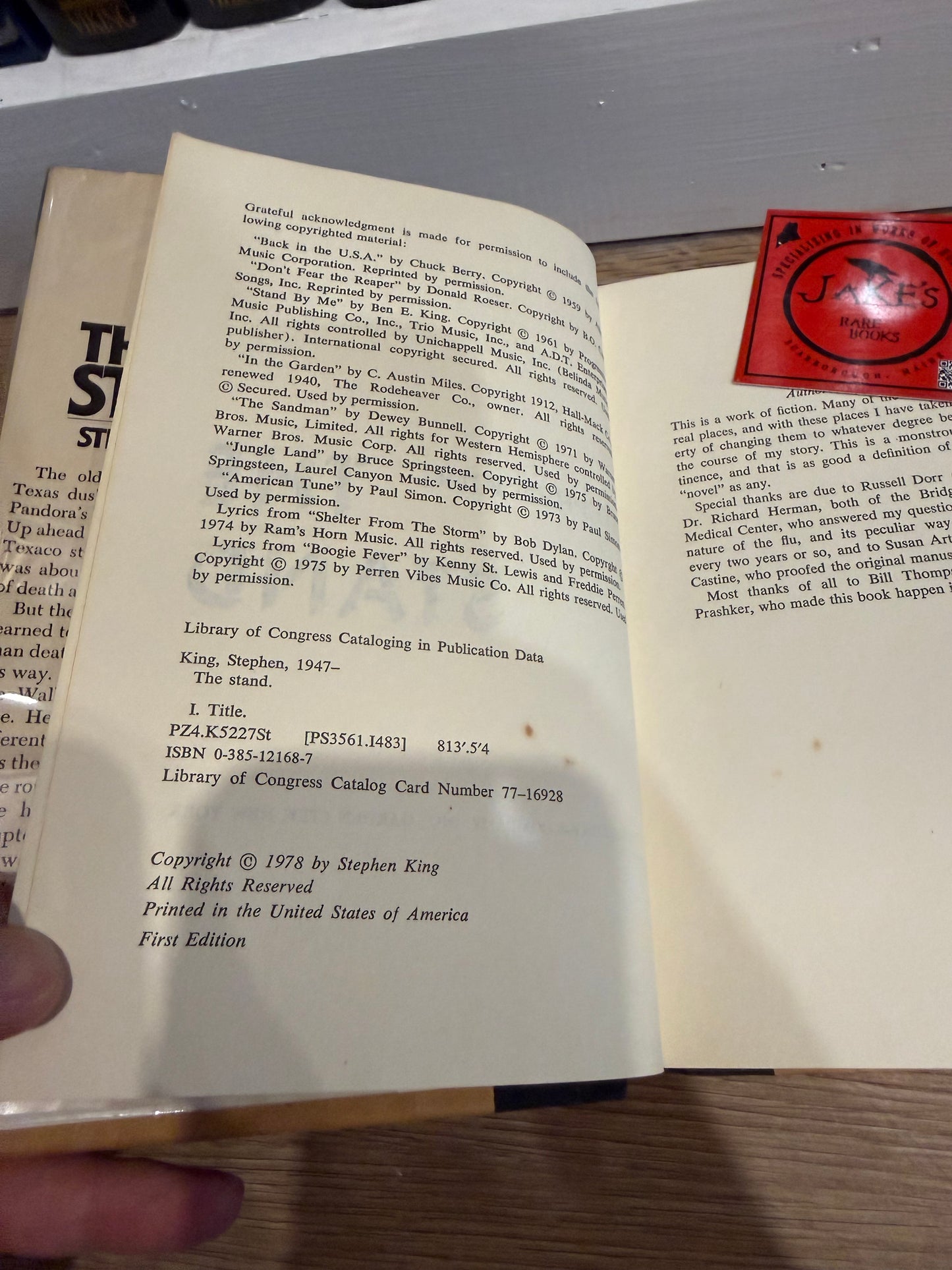 Stephen King, The Stand, First Edition (T39), Doubleday Publishing