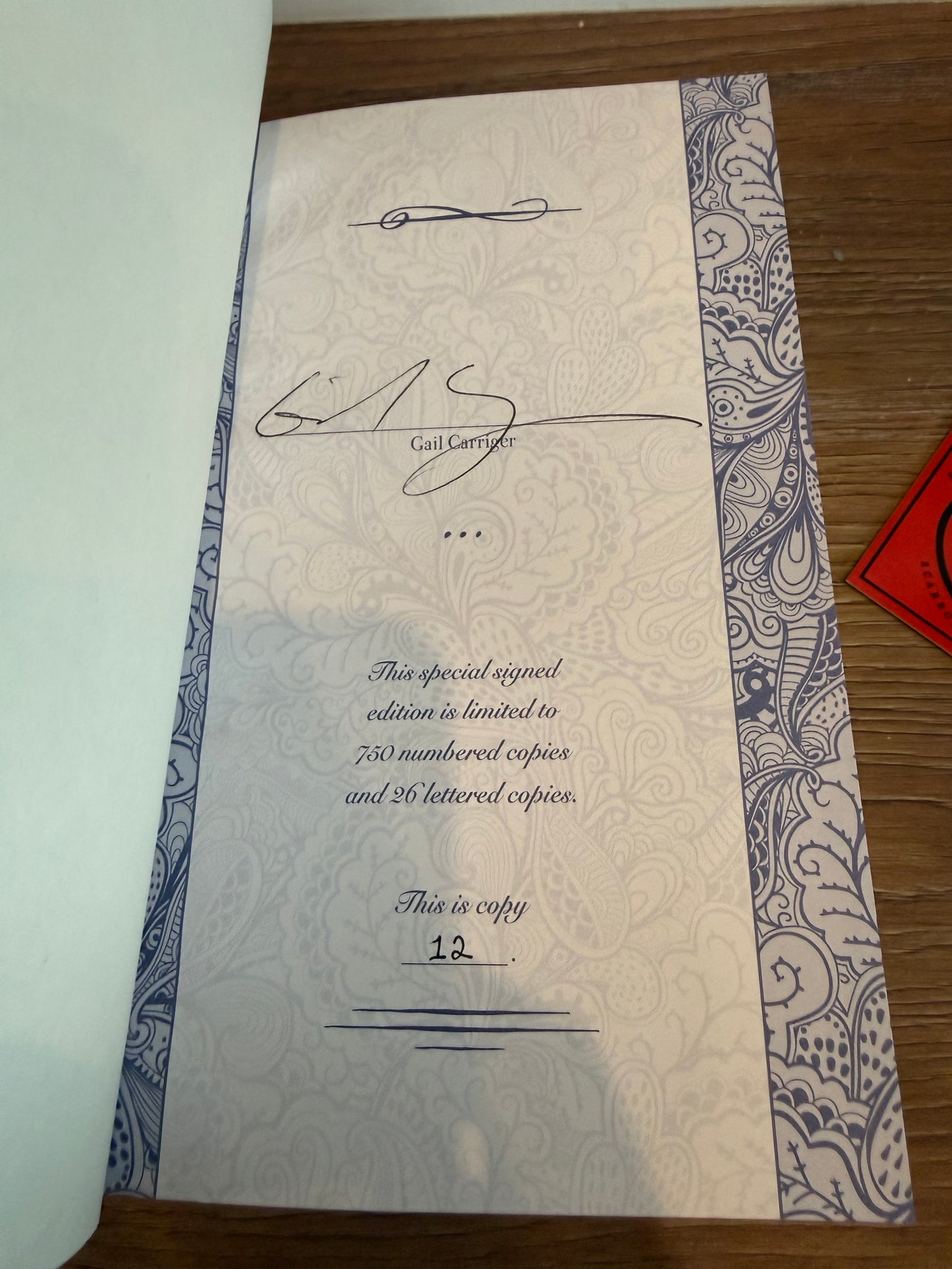 Gail Carriger, Matching Signed Limited #12 Set, Subterranean Press