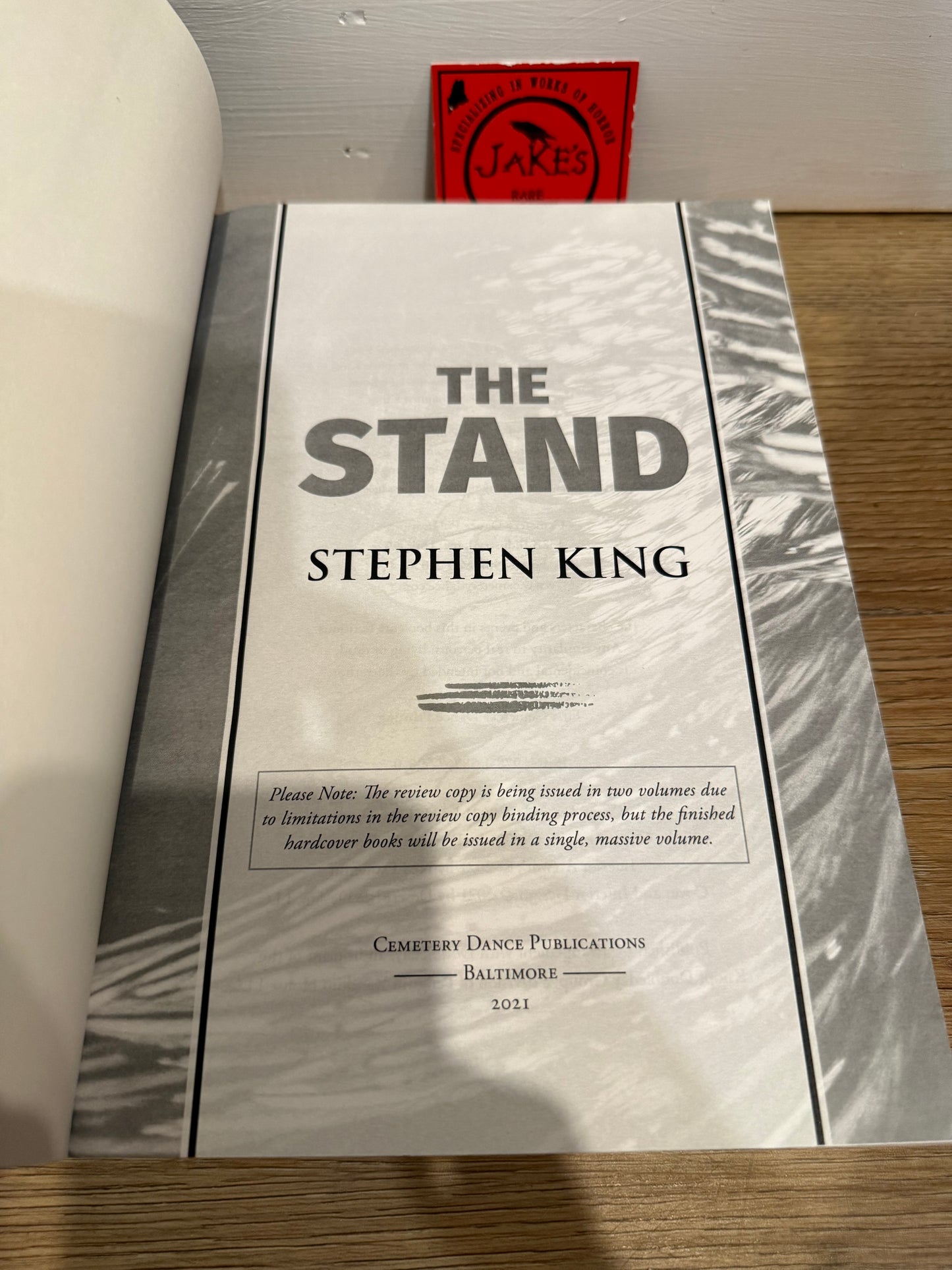 Stephen King, The Stand, Gift Edition Proofs, Volumes 1-2, Cemetery Dance