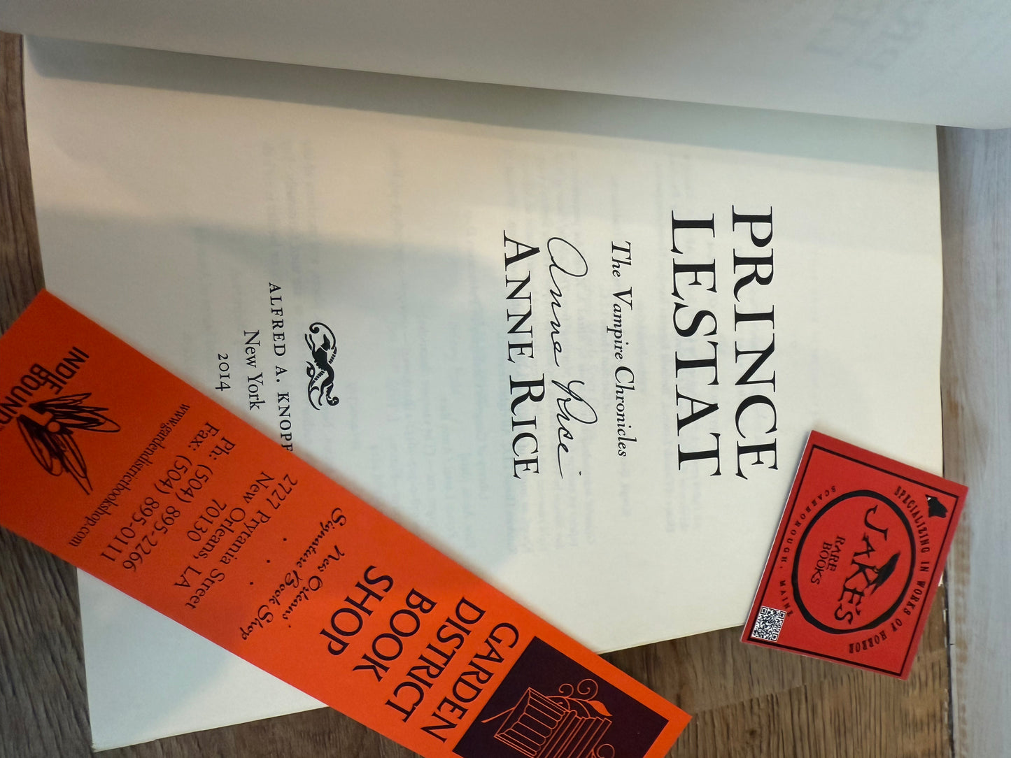 Anne Rice, Prince Lestat, SIGNED first edition