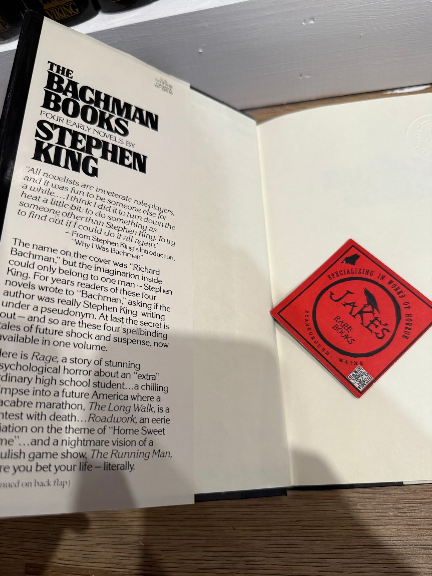 Stephen King, The Bachman Book, Second Printing, NAL