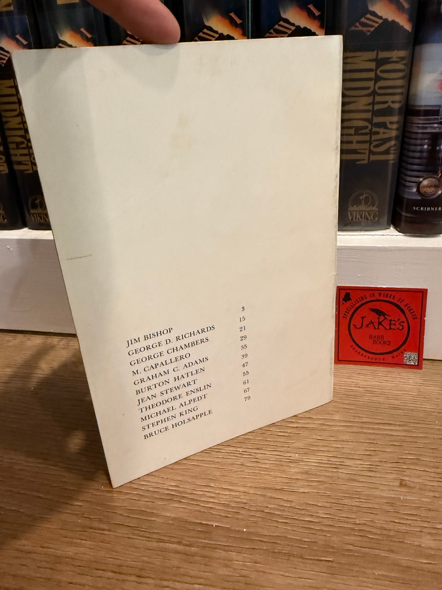 Stephen King, Onan, University of Maine Press