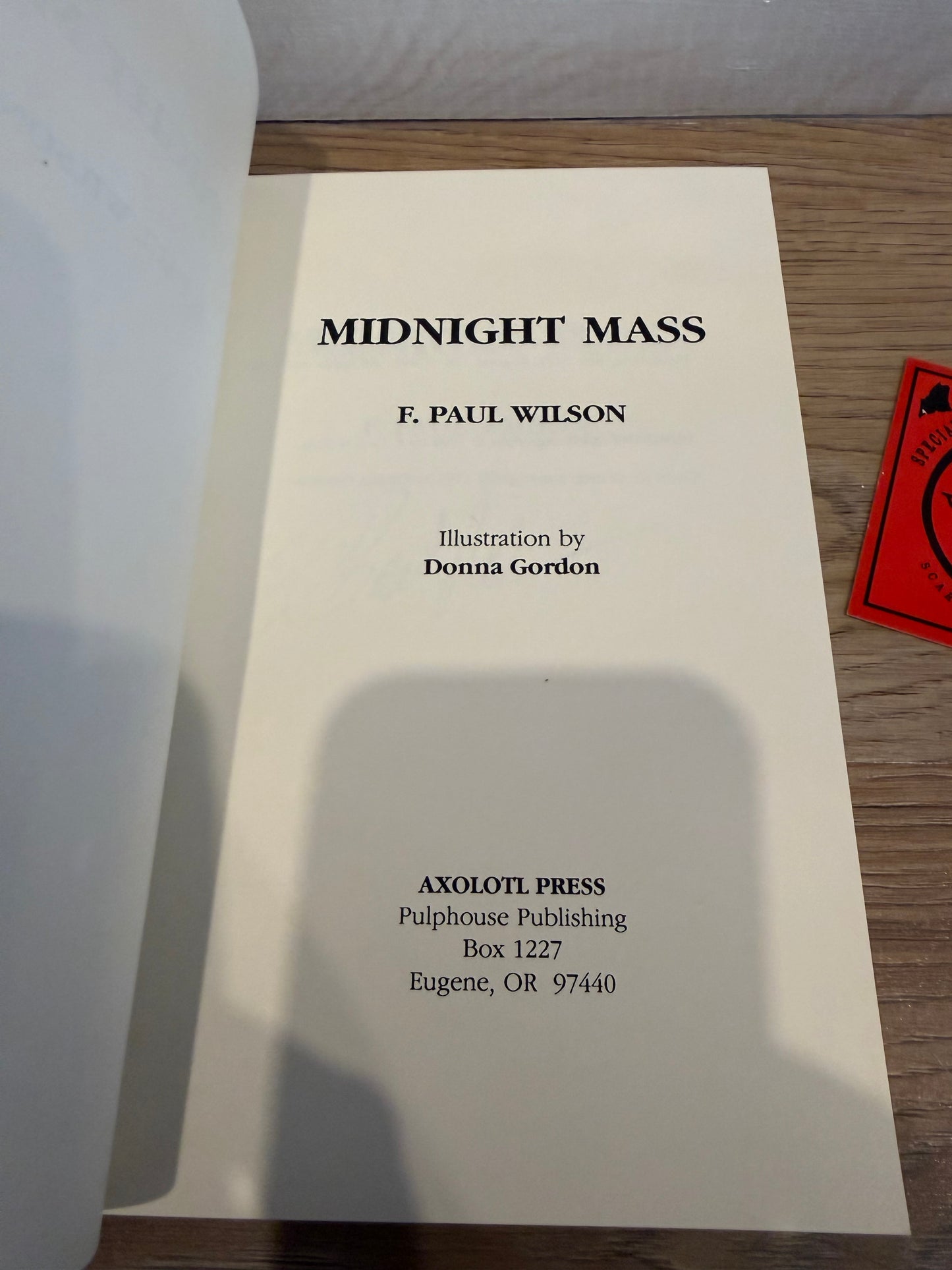 F. Paul Wilson, Midnight Mass, Signed, Axolotl Press