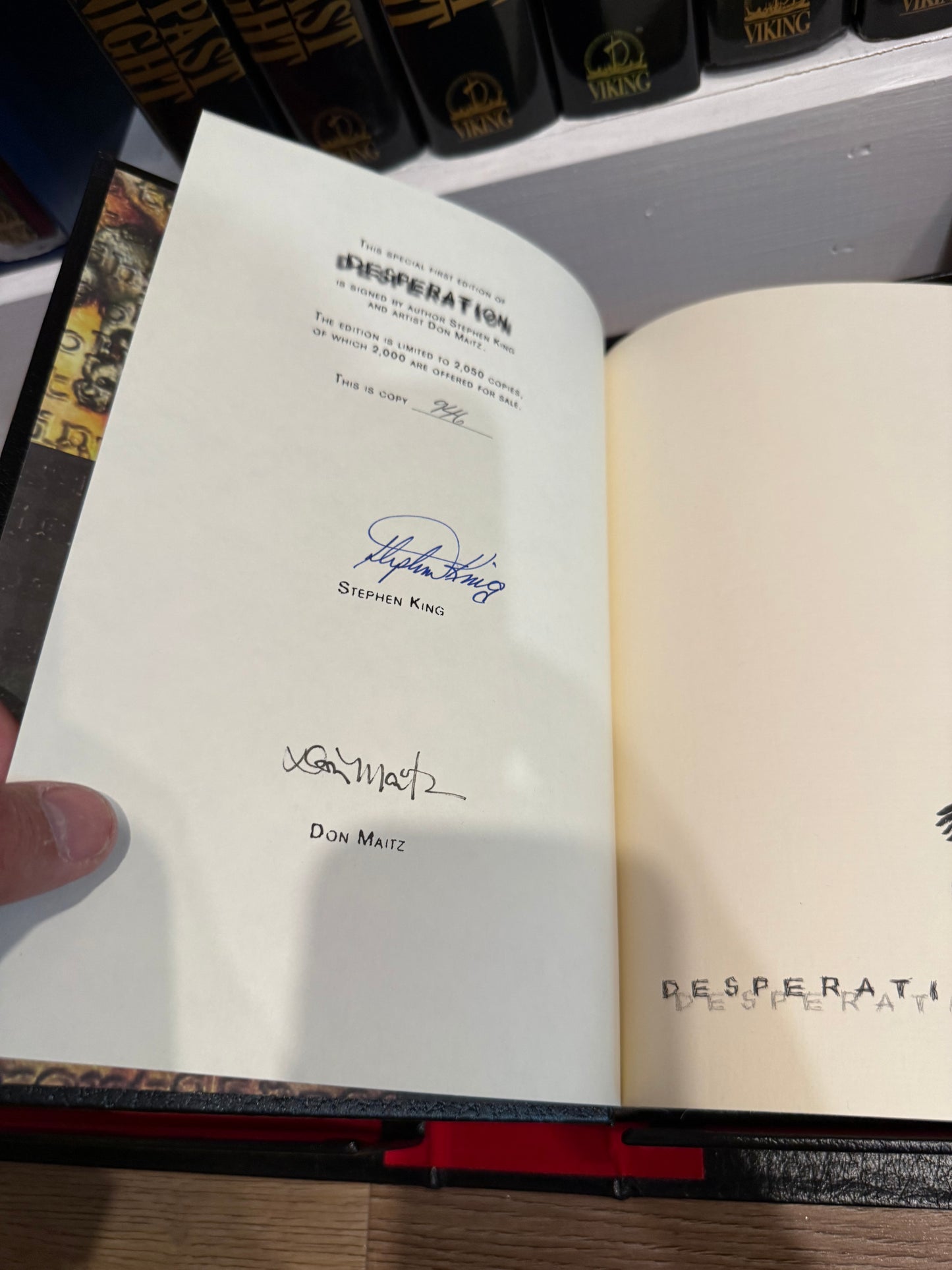 Stephen King, Desperation, Signed Limited #946, Grant Publishing
