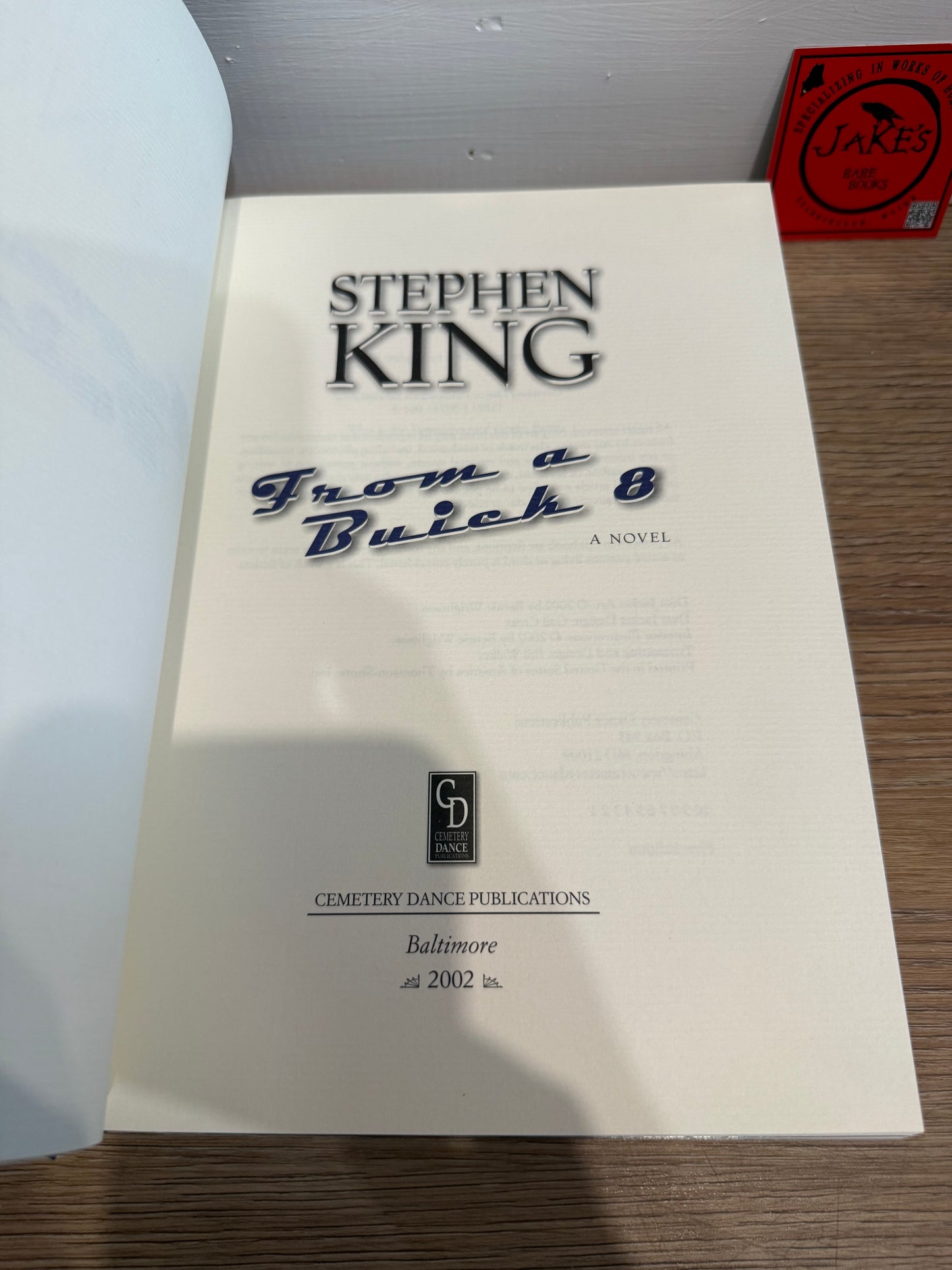 Stephen King, From a Buick 8, Gift Edition, Cemetery Dance