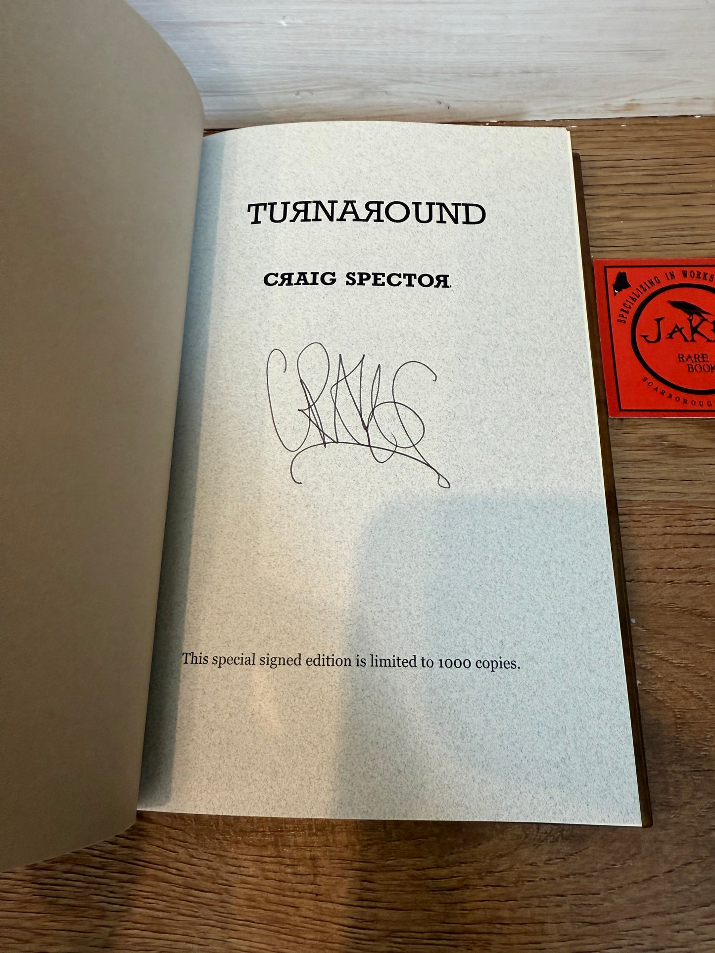 Craig Spector, Turnaround, Signed, Cemetery Dance