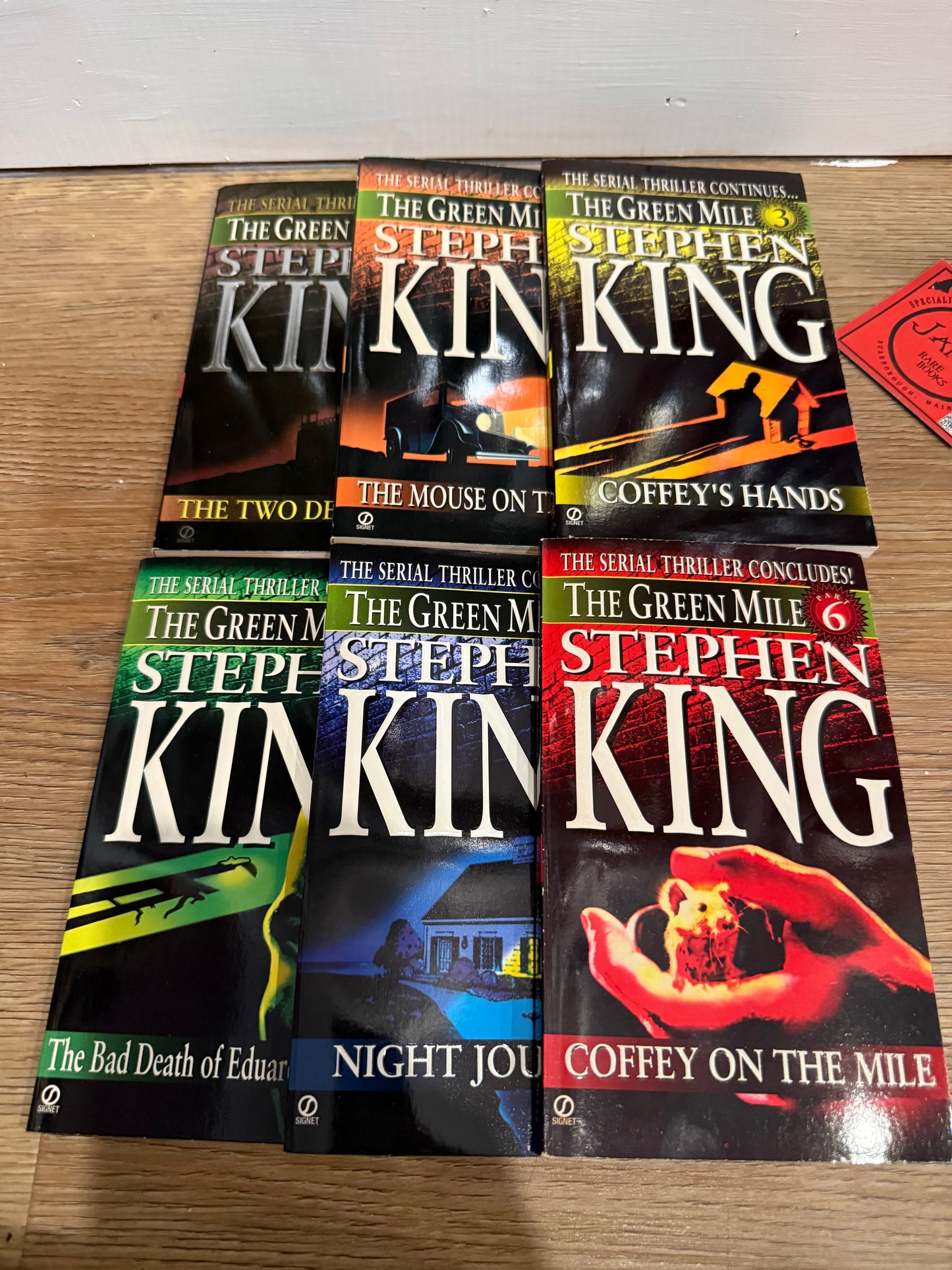 Stephen King, The Green Mile, Serial Set 1-6, First Printings, Signet
