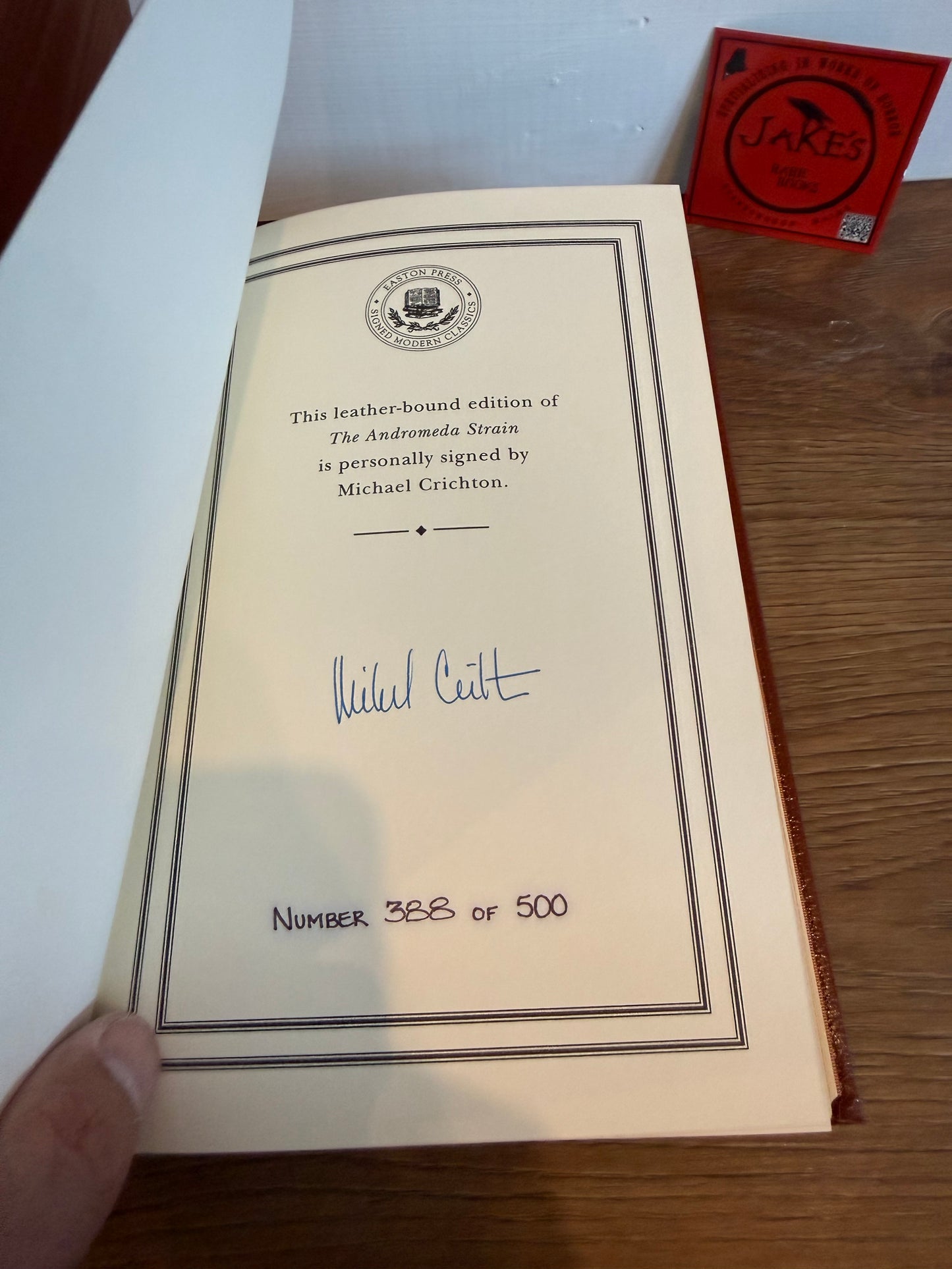 Michael Crichton, The Andromeda Strain, Signed Limited #388, Easton Press