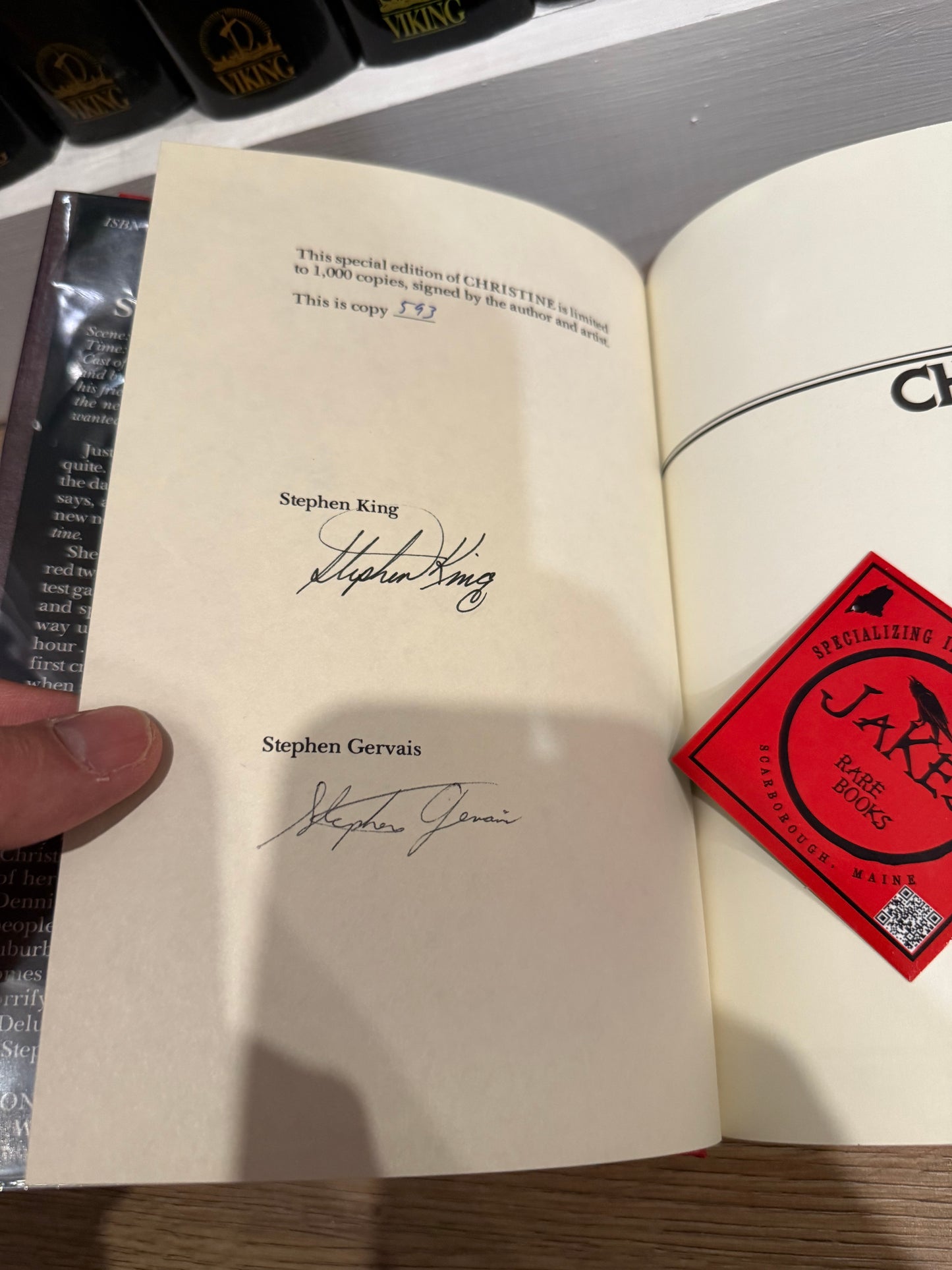 Stephen King, Christine, Signed/Limited #593, Grant Publishing