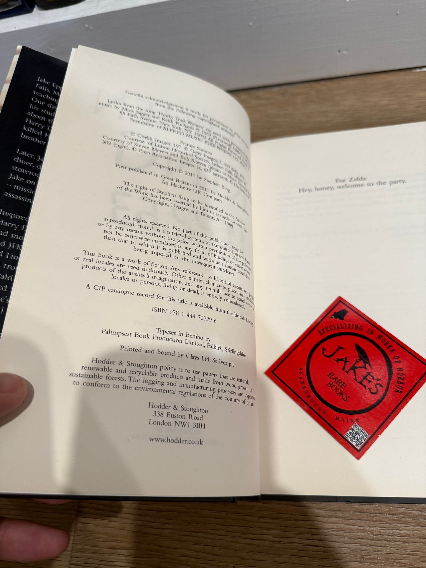 Stephen King, 11/22/63, UK First Edition, Hodder and Stoughton