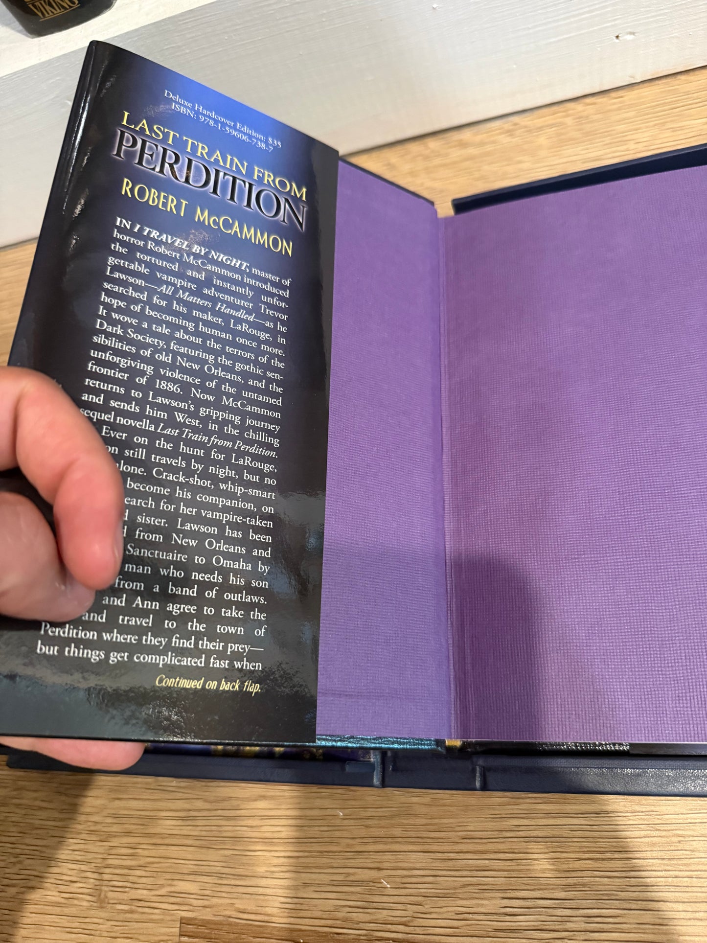 Robert McCammon, Last Train From Perdition, Lettered Publisher’s Copy, Subterranean Press