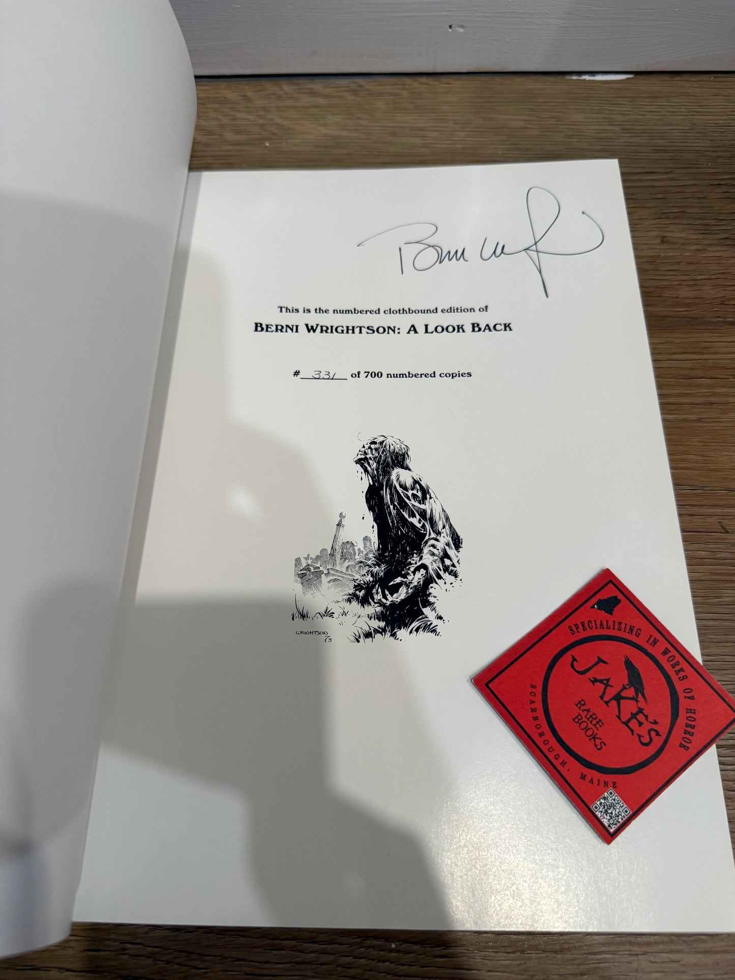 Bernie Wrightson, A Look Back. Signed/Limited #331, Underwood Miller