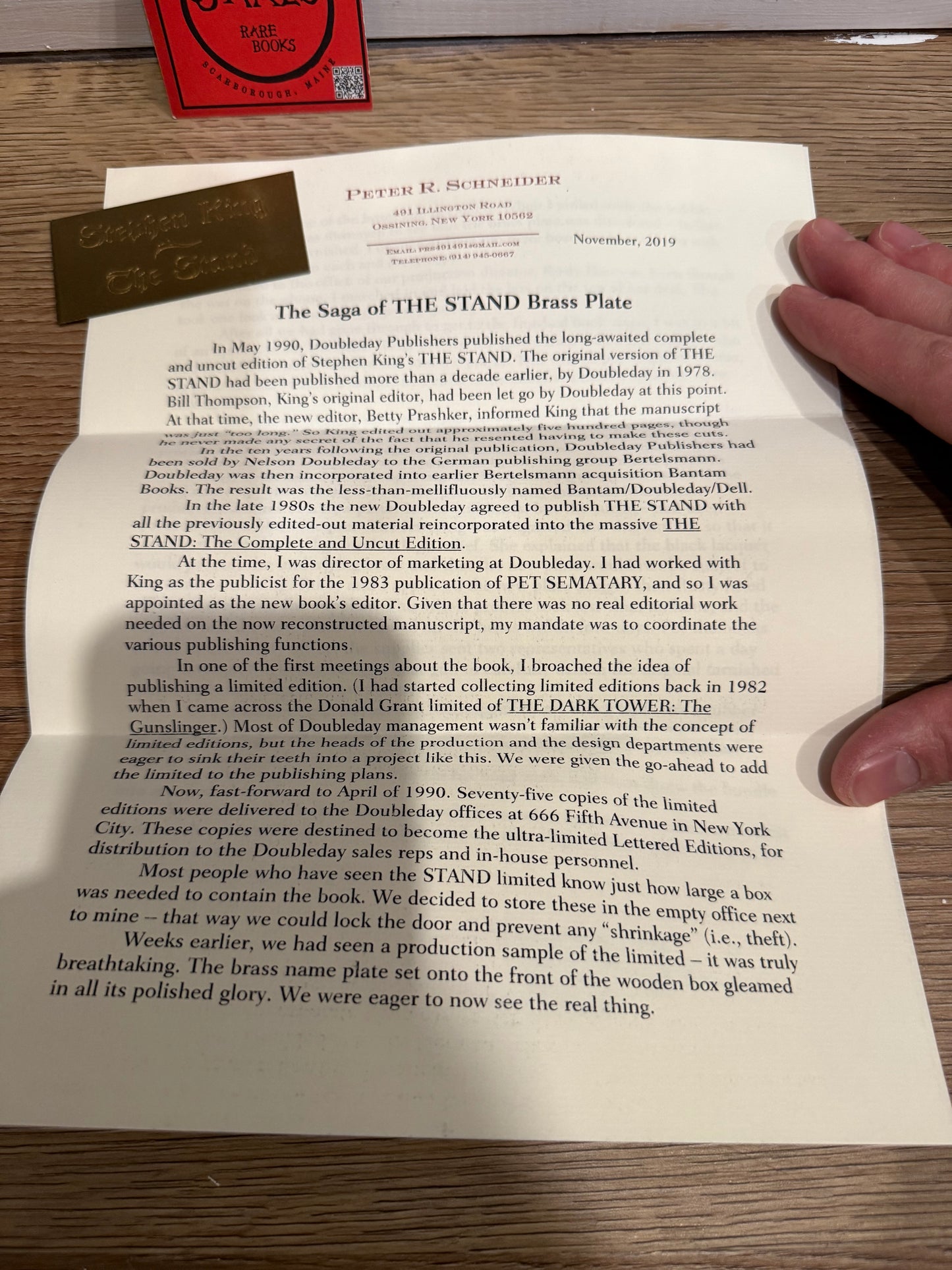 Stephen King, The Stand, Signed/Limited “Coffin” Edition, Doubleday Press