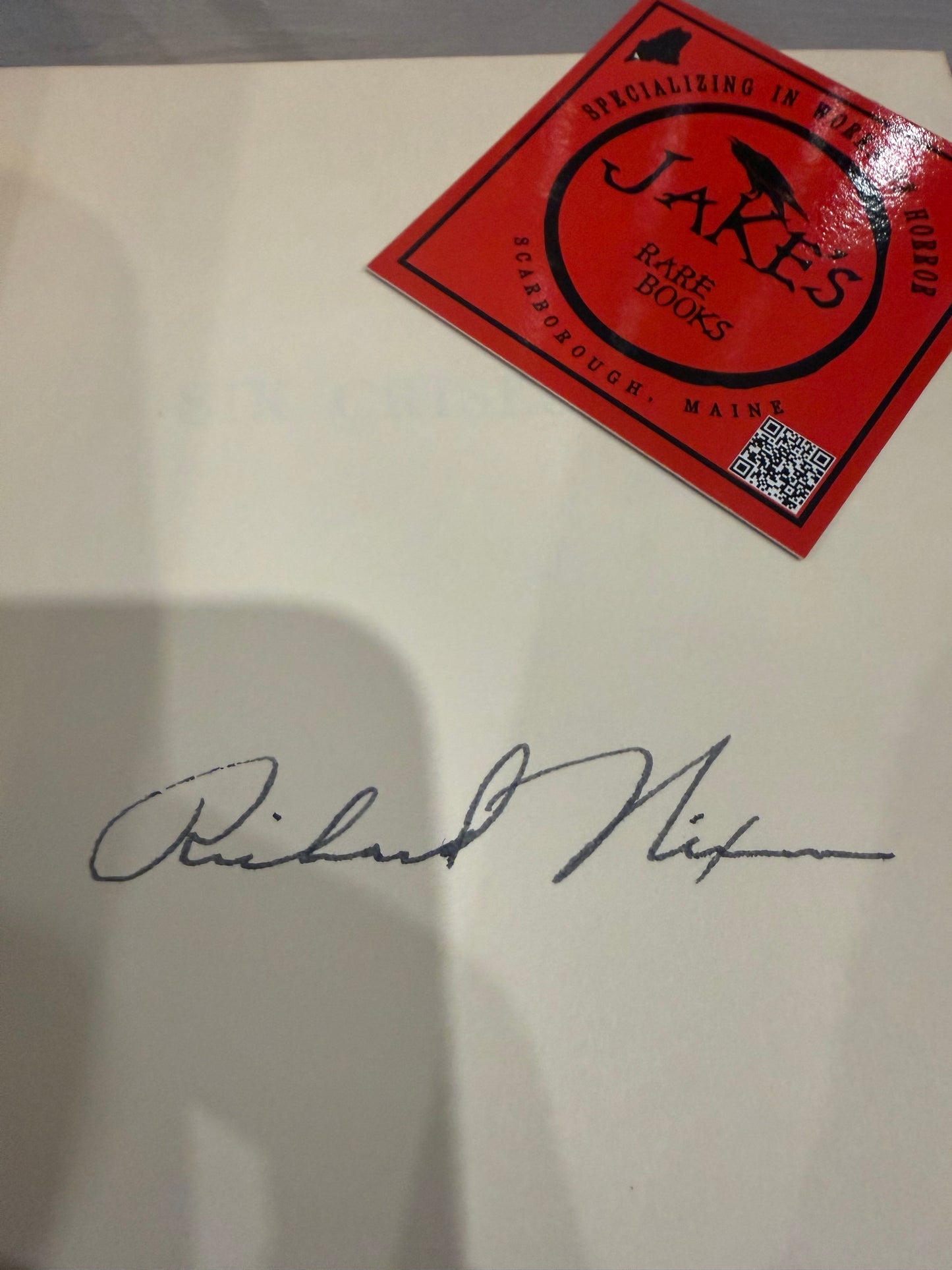 Richard Nixon, Six Crises, Signed First Edition, Doubleday
