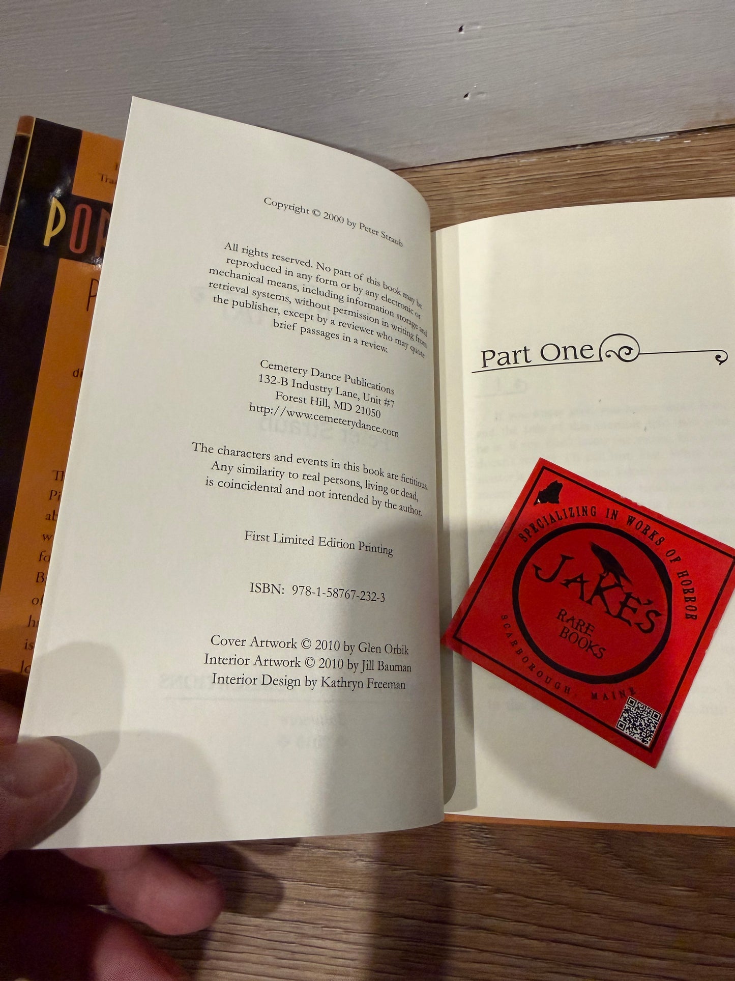 Peter Straub, Pork Pie Hat, First Edition, Cemetery Dance