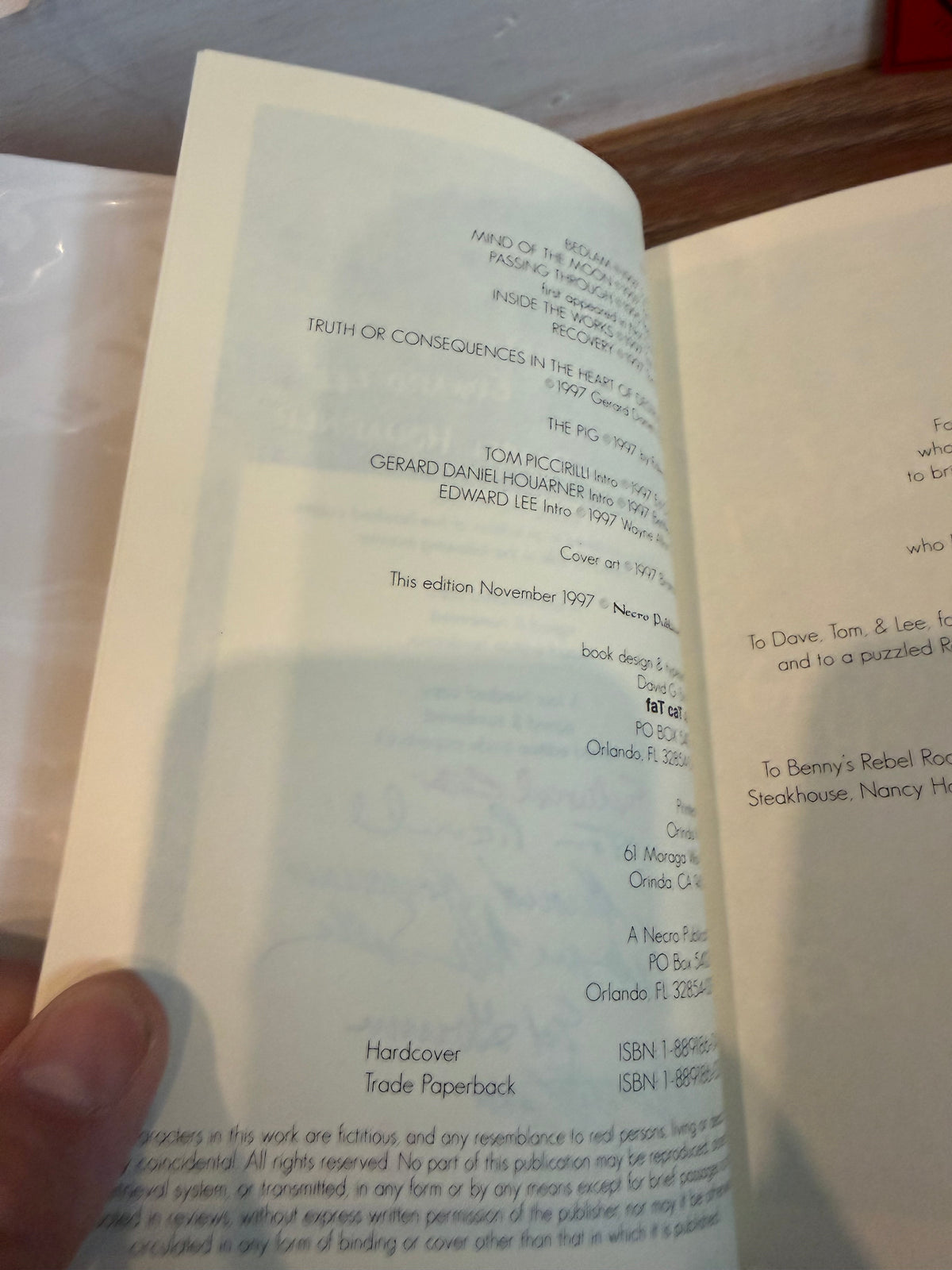 Edward Lee, Inside the Works, Signed Limited Edition, Necro Publications