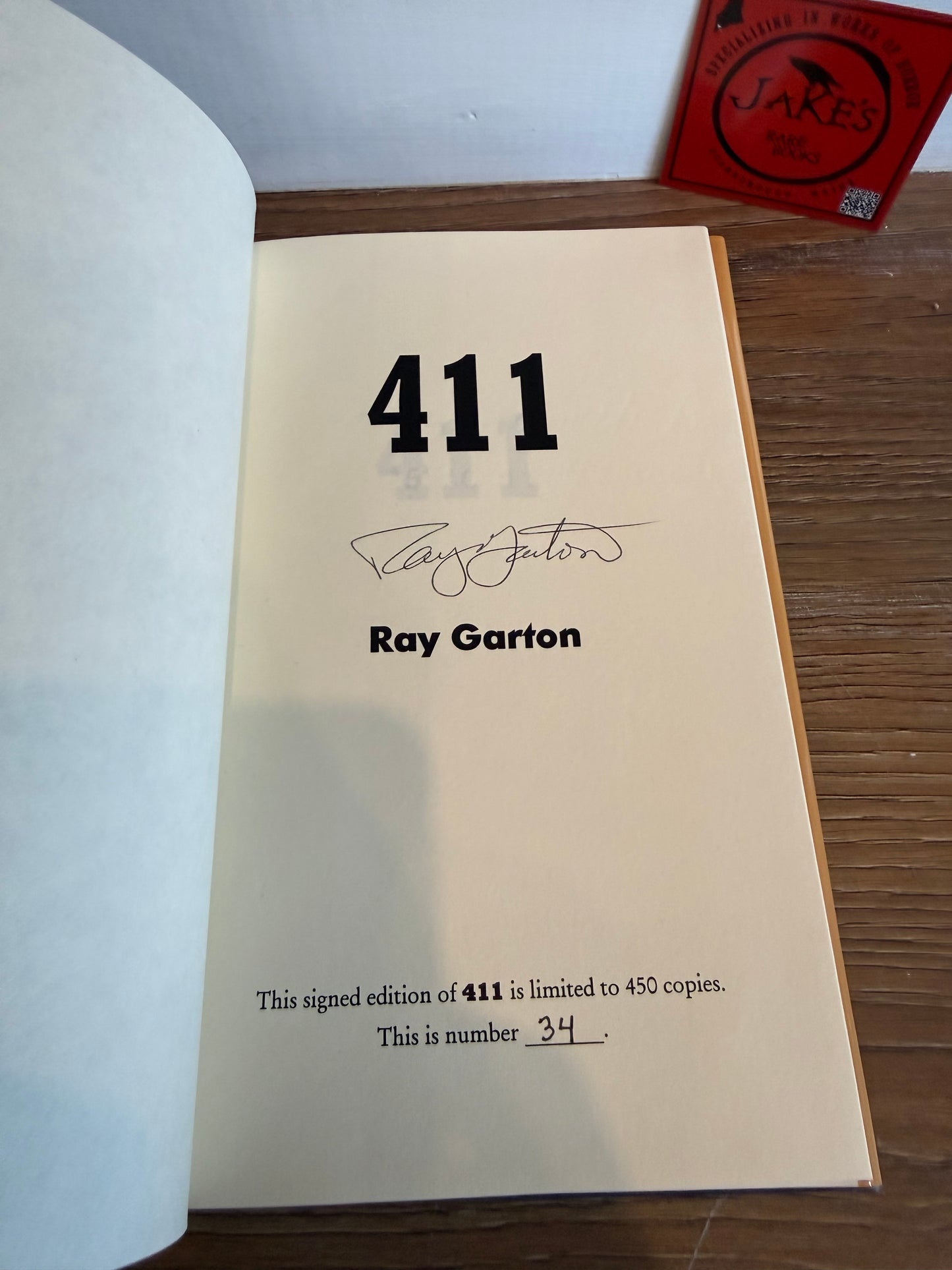 Ray Garton, 411, Signed Limited #34, Cemetery Dance