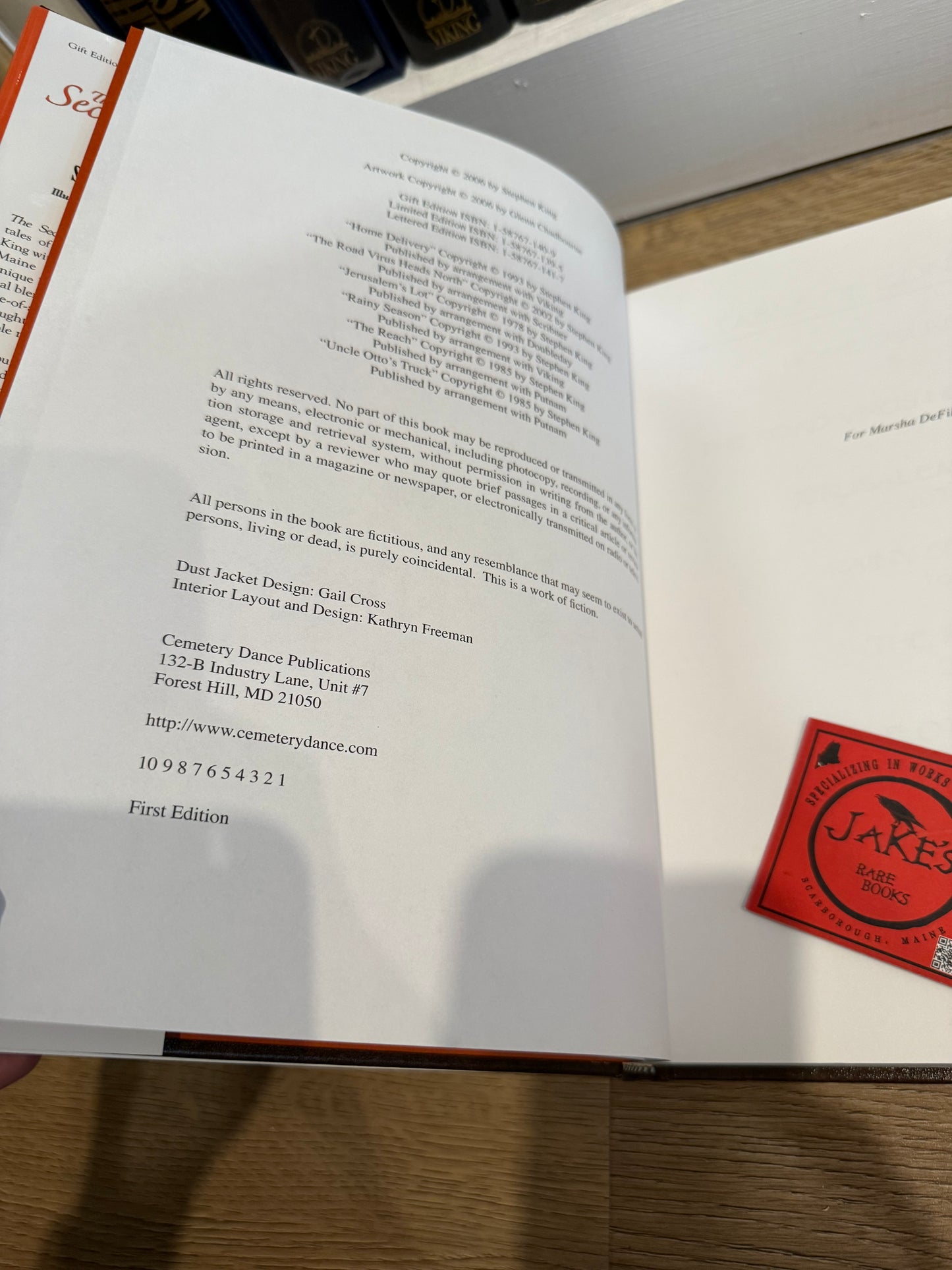 Stephen King, Secretary of Dreams,Gift Edition Volumes 1-2, Cemetery Dance