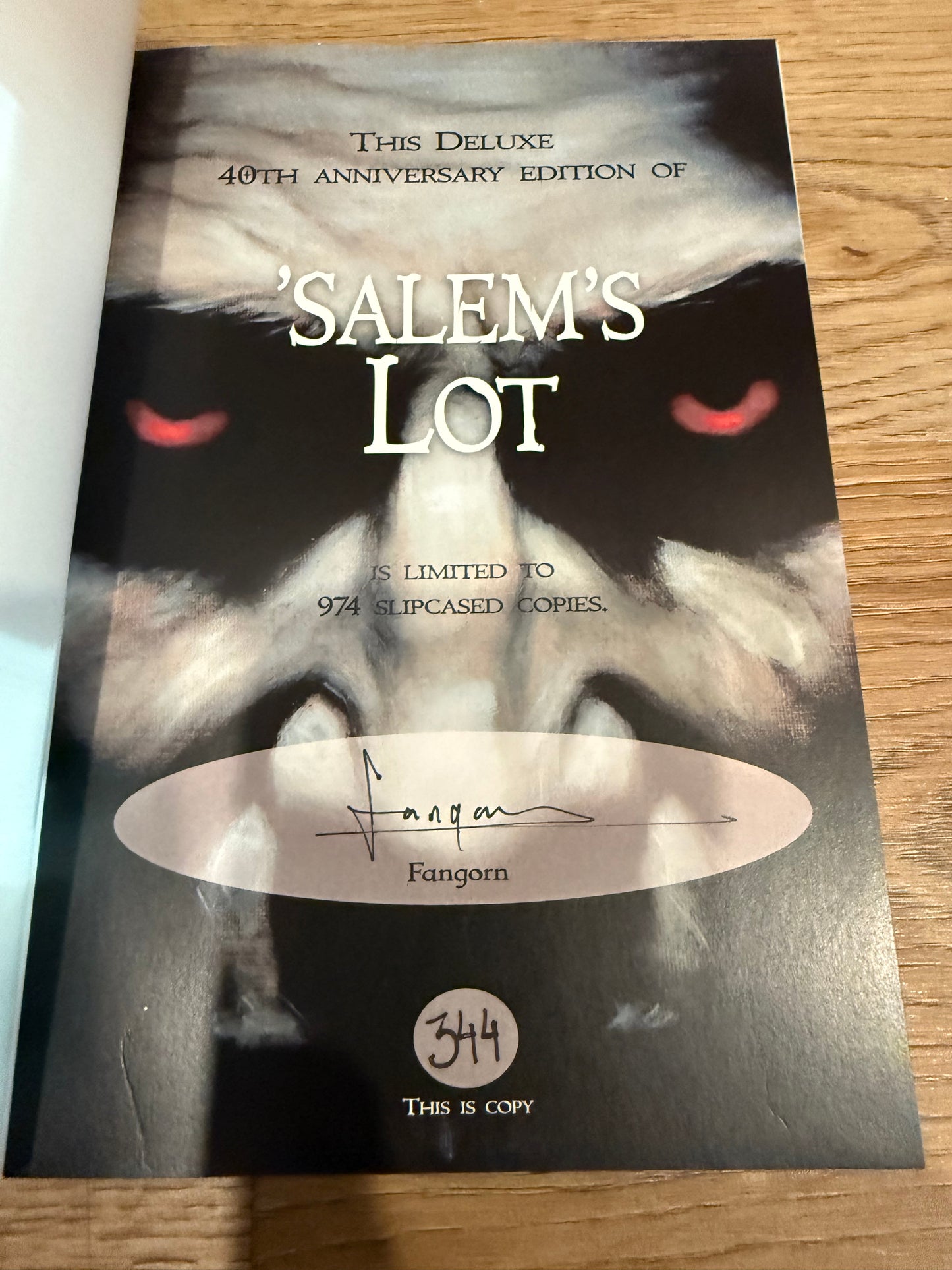 Stephen King, Salem’s Lot, Numbered Edition #344, PS Publishing