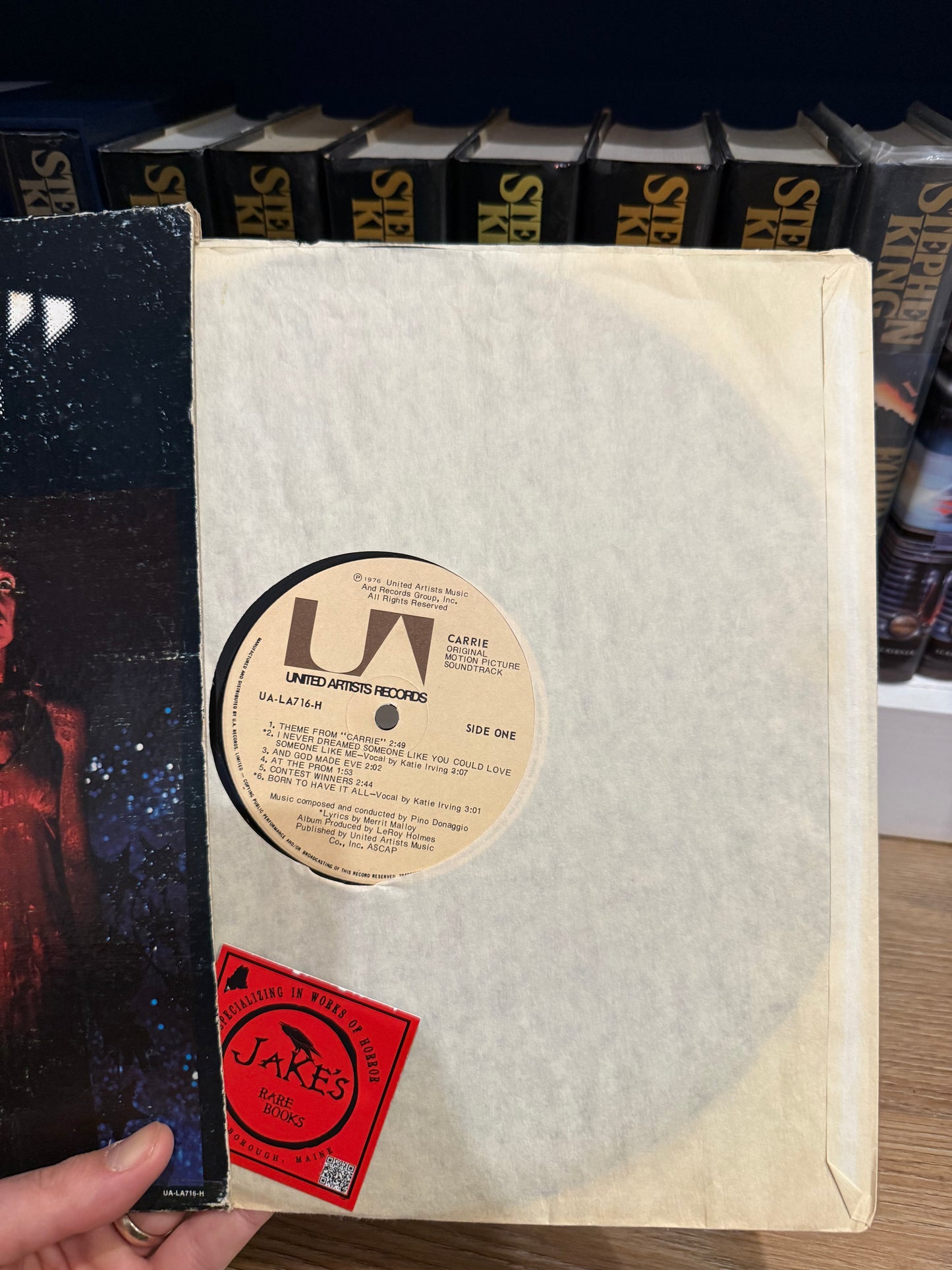 Stephen King, Carrie, Motion Picture Soundtrack LP