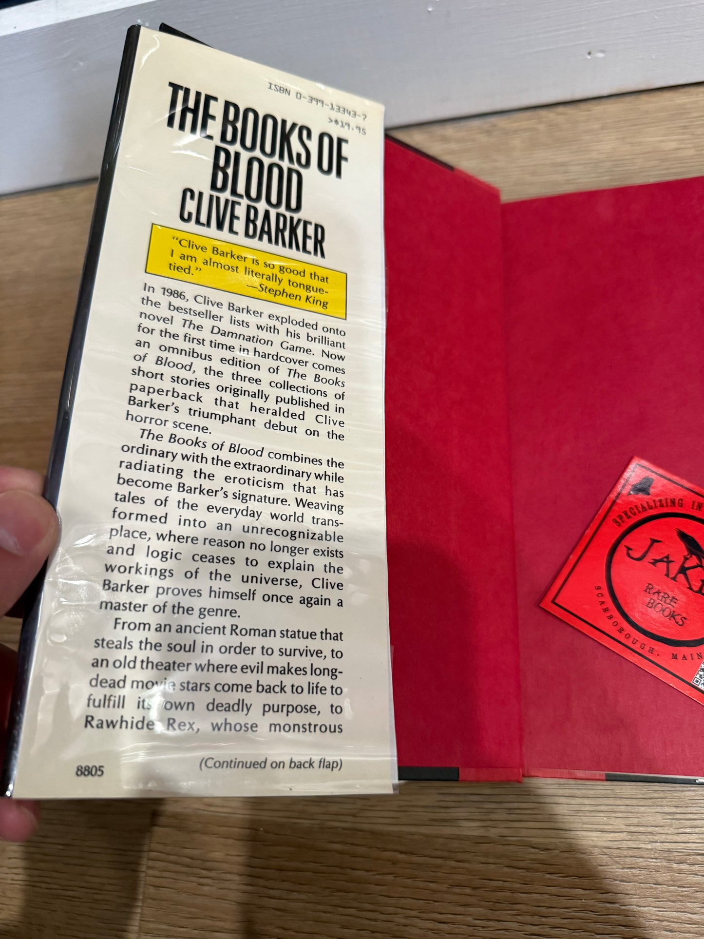 Clive Barker, Books of Blood, First Edition, Ace/Putnam