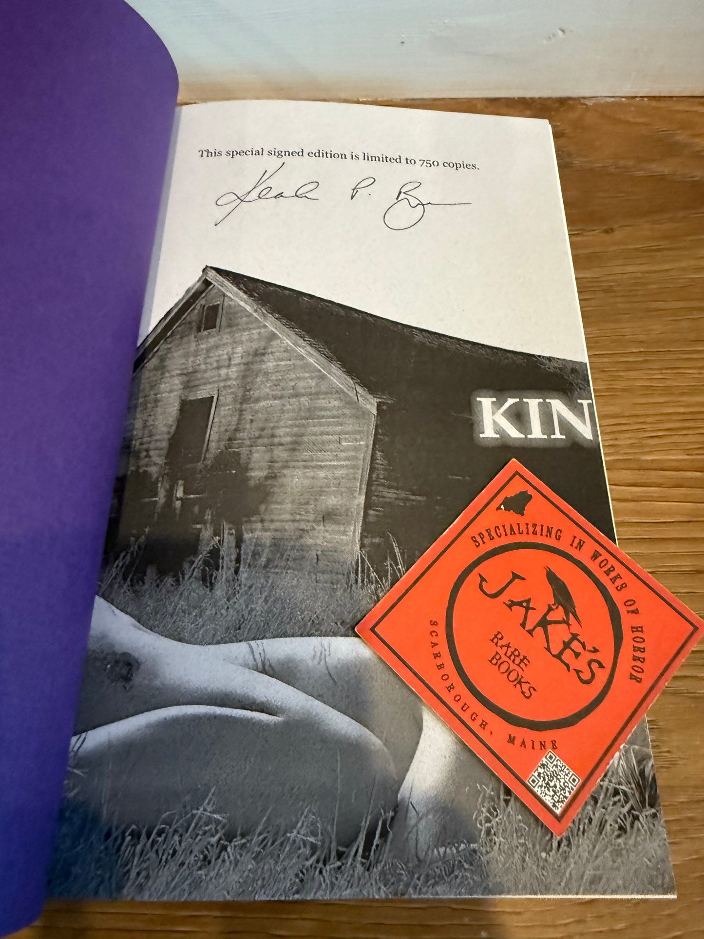 Kealan Patrick Burke, Kin, Signed, Cemetery Dance