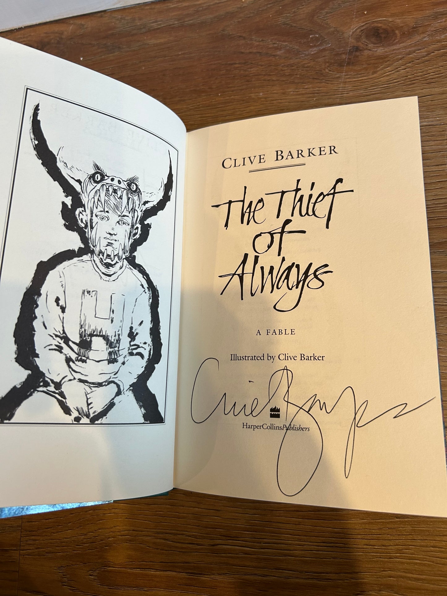 Clive Barker, The Thief of Always, Signed First Edition, Harper Collins