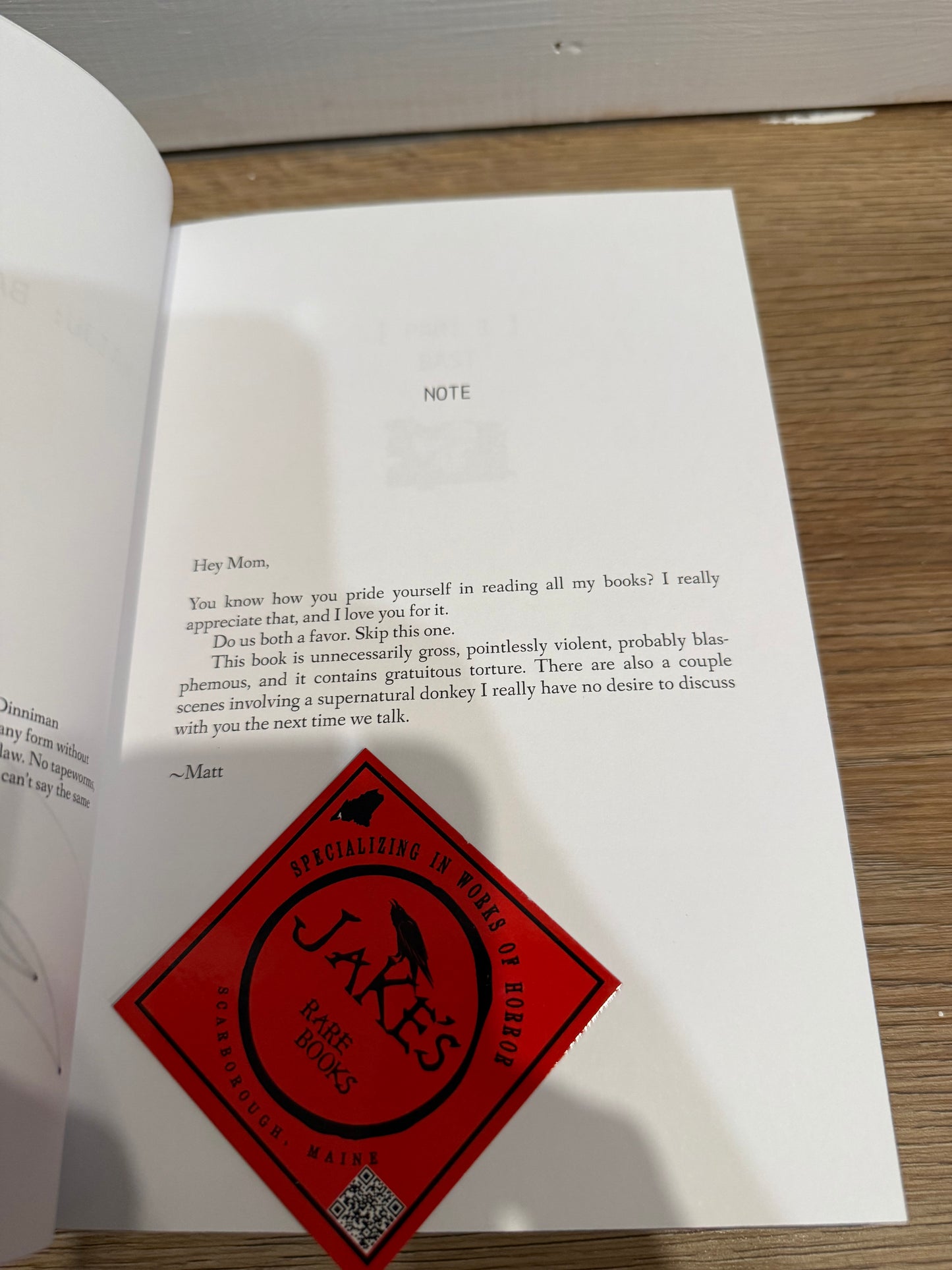 Matt Dinniman, Kaiju: Battlefield Surgeon, First Edition SIGNED, Dandy House