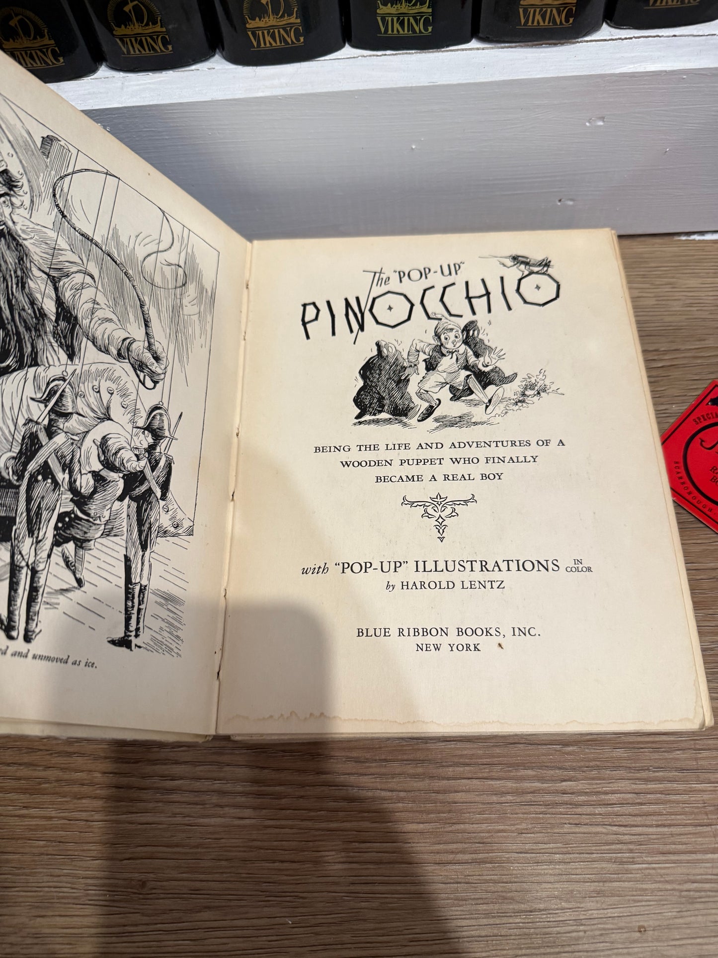 Pinocchio Pop-Up Book, 1932, Blue Ribbon Books