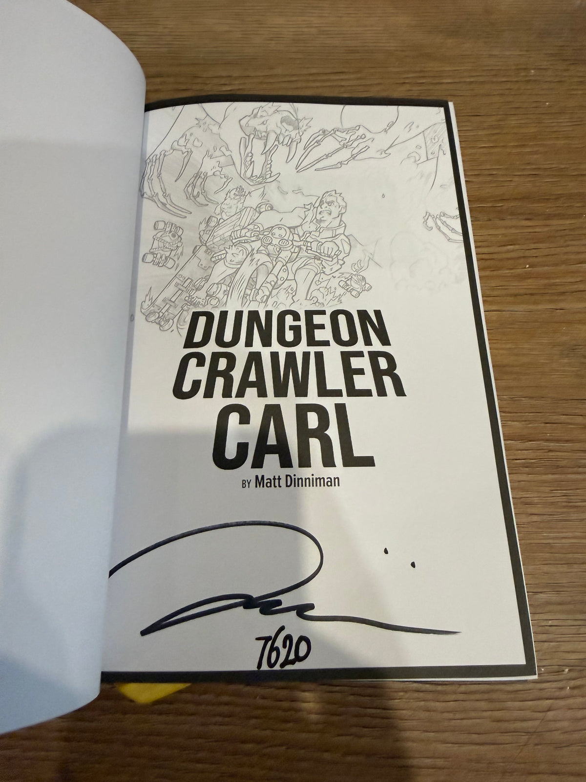 Matt Dinniman, Dungeon Crawler Carl, Kickstarter Signed Edition #7620