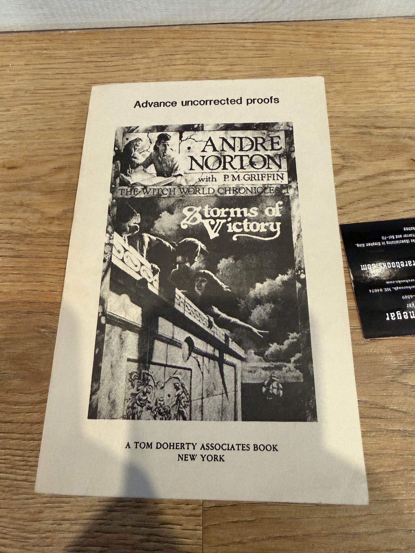 Andre Norton, Storms of Victory, Uncorrected Proof, TOR Publishing