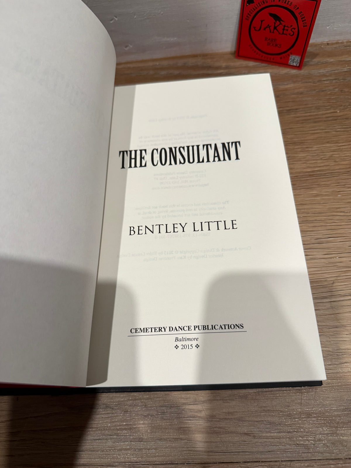 Bentley Little, The Consultant, First Edition, Cemetery Dance