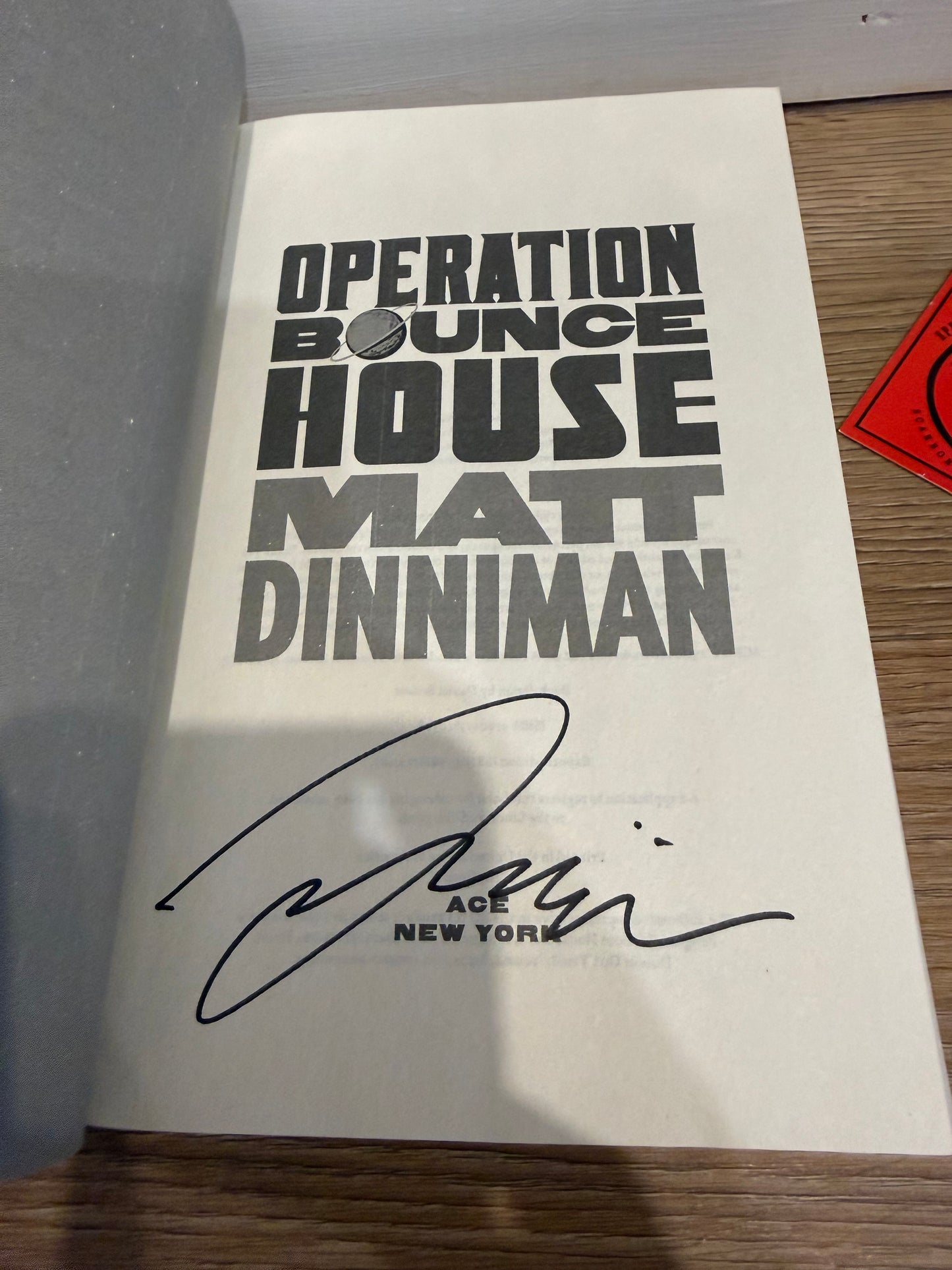 Matt Dinniman, Operation Bounce House, Uncorrected Proof/ARC, SIGNED, Ace Publishing