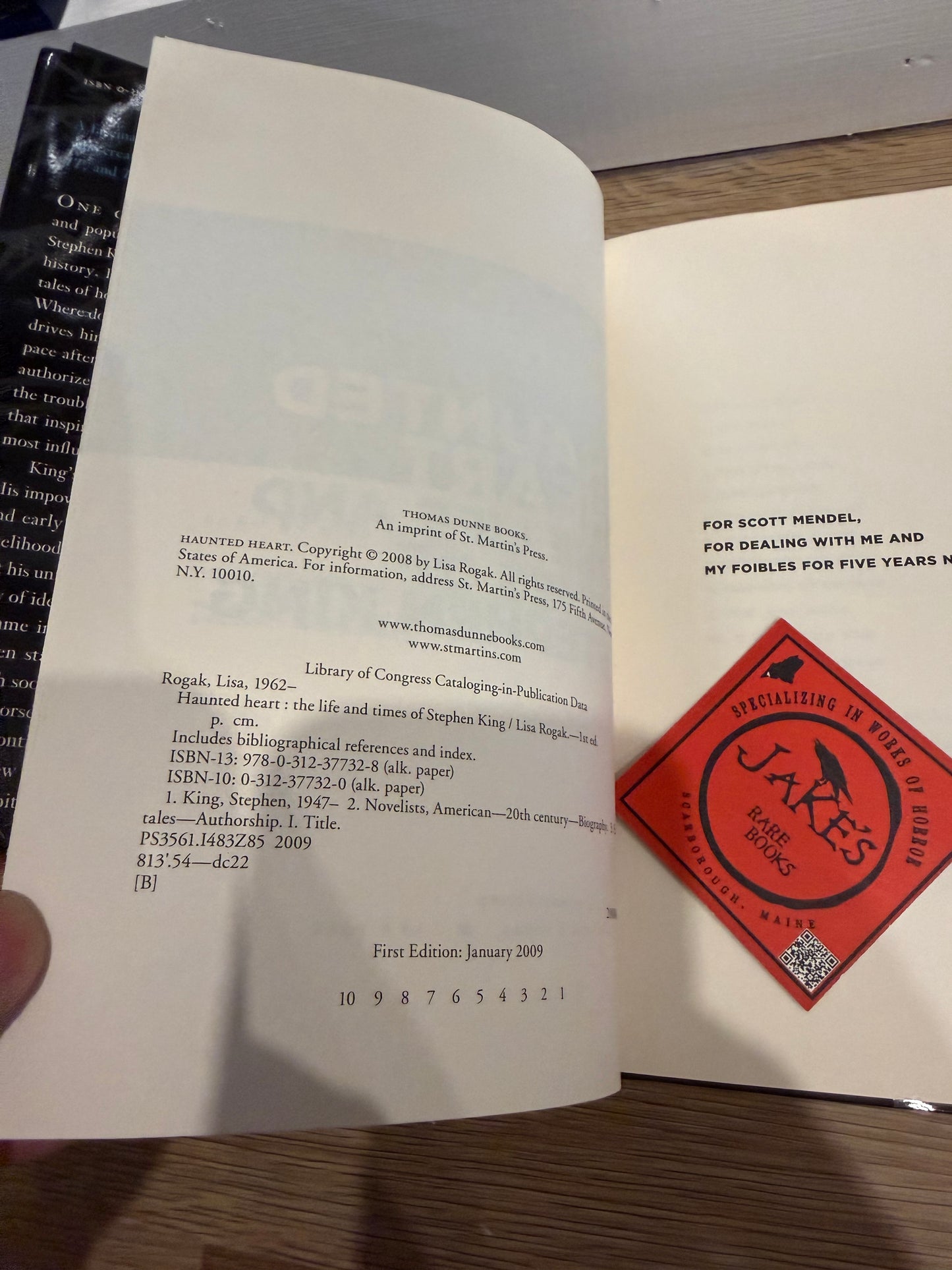 Haunted Heart, The Life and Times of Stephen King, First Edition