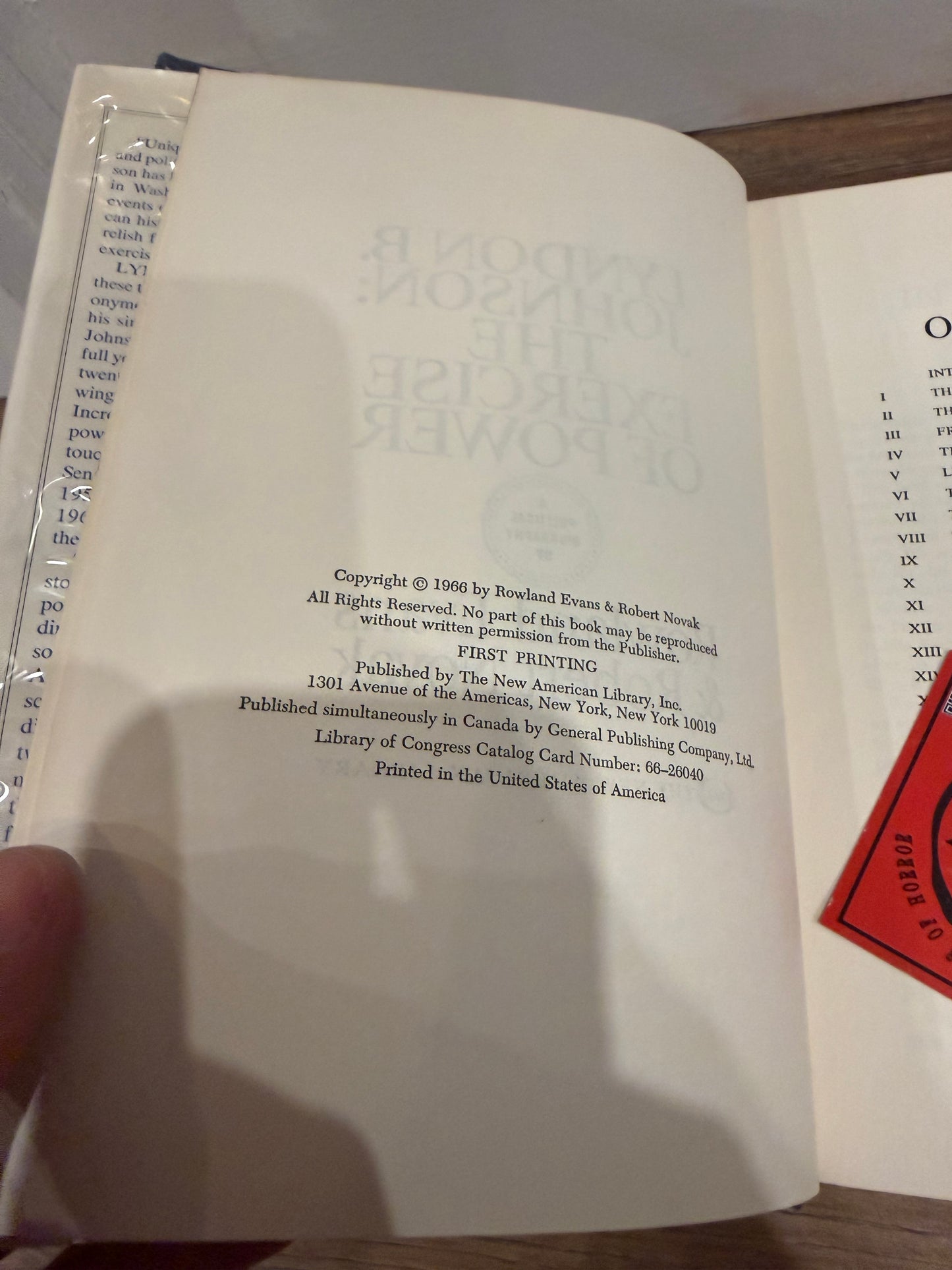 Lyndon Johnson: The Exercise of Power, Signed First Edition, New American Library