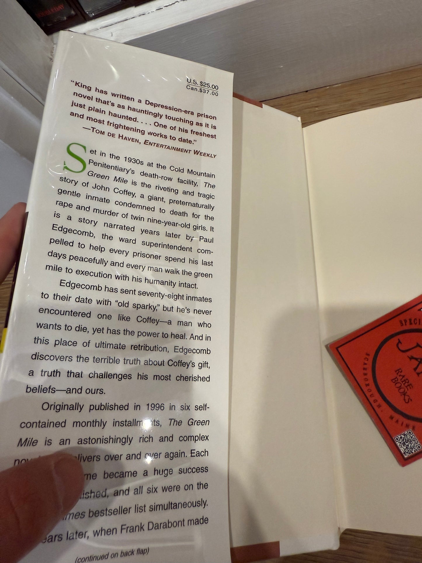 Stephen King, The Green Mile, First Edition, Scribner Publishing