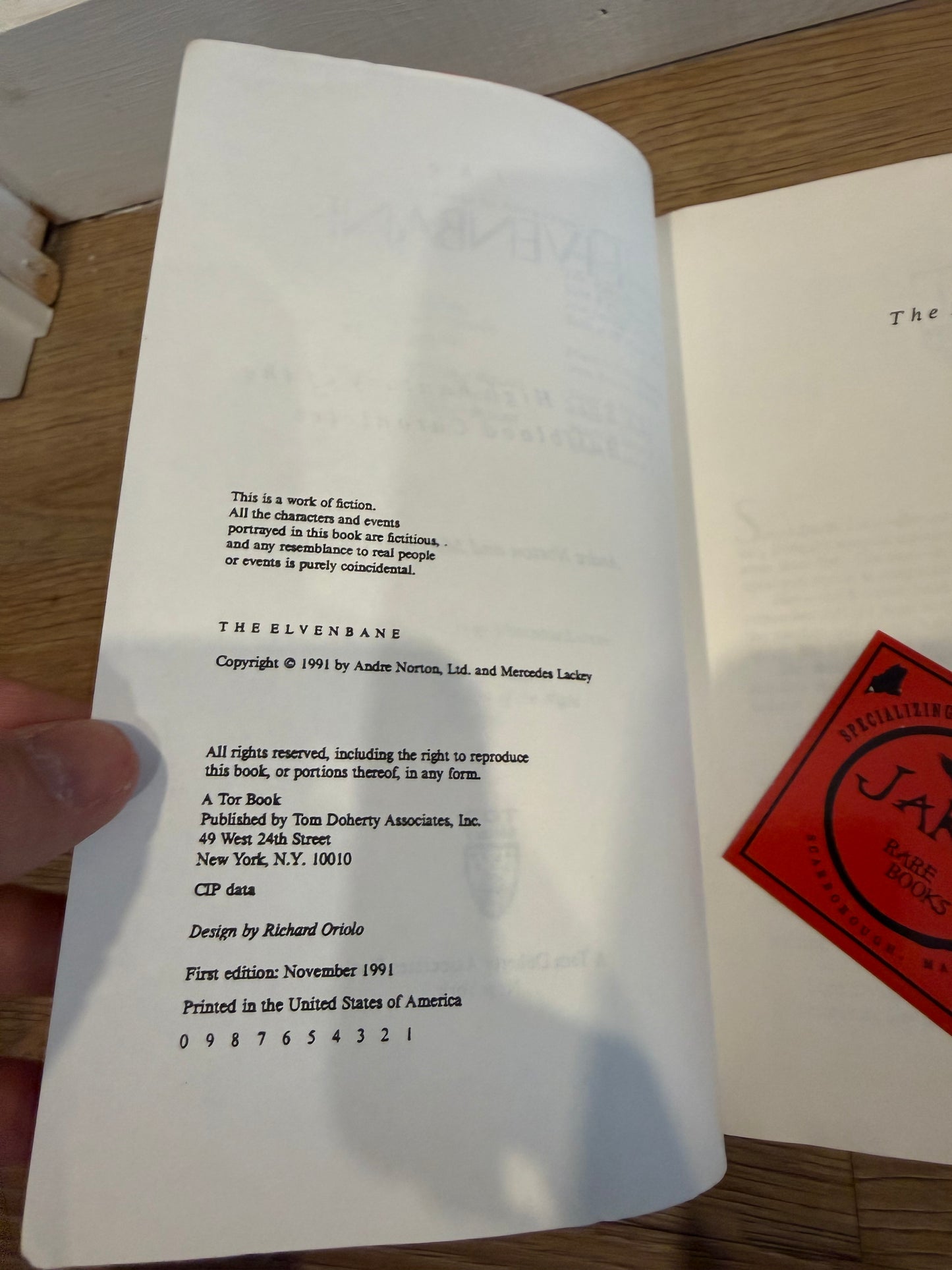 Andre Norton, The Elvenbane, Uncorrected Proof, TOR Publishing