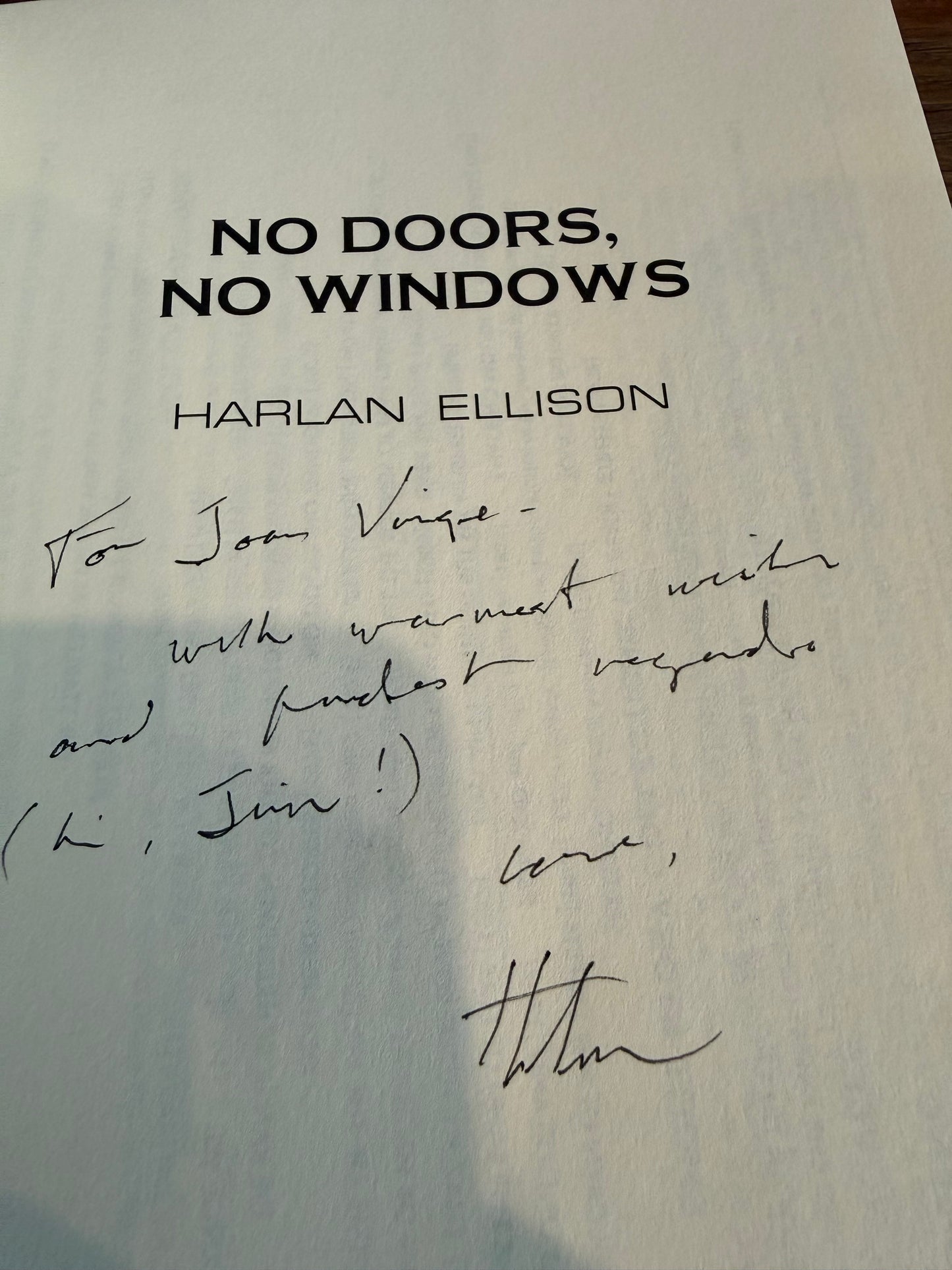 Harlan Ellison, No Doors No Windows, Signed Limited, Borderlands Press